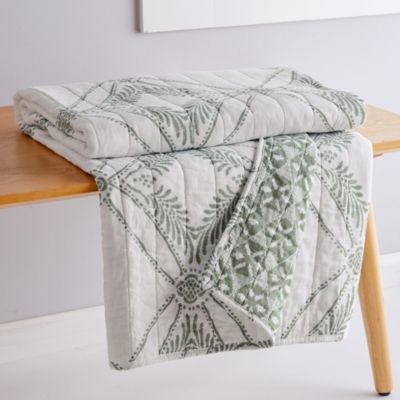 Kemala Sage Quilted Throw