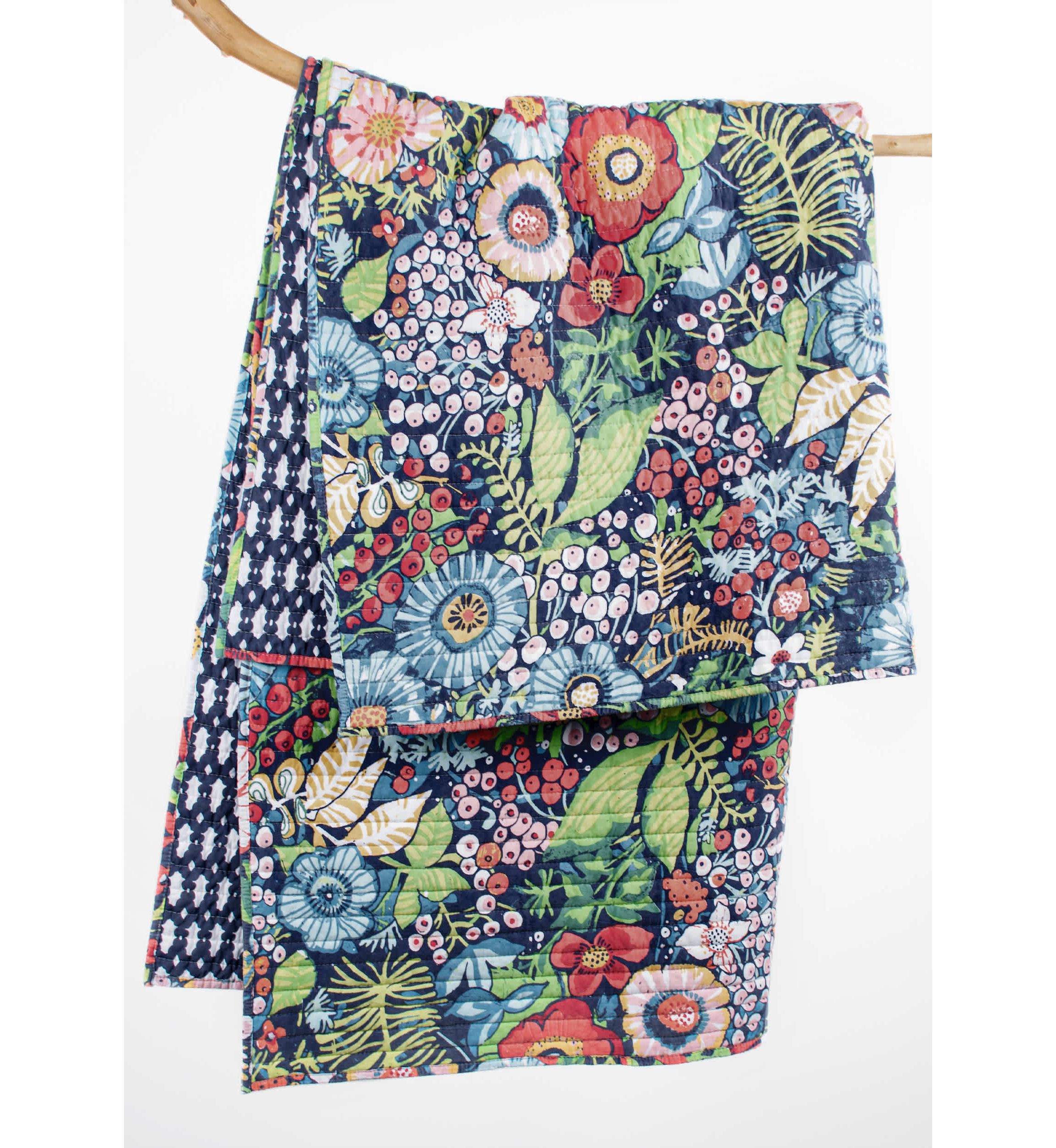 Night Garden Quilted Throw
