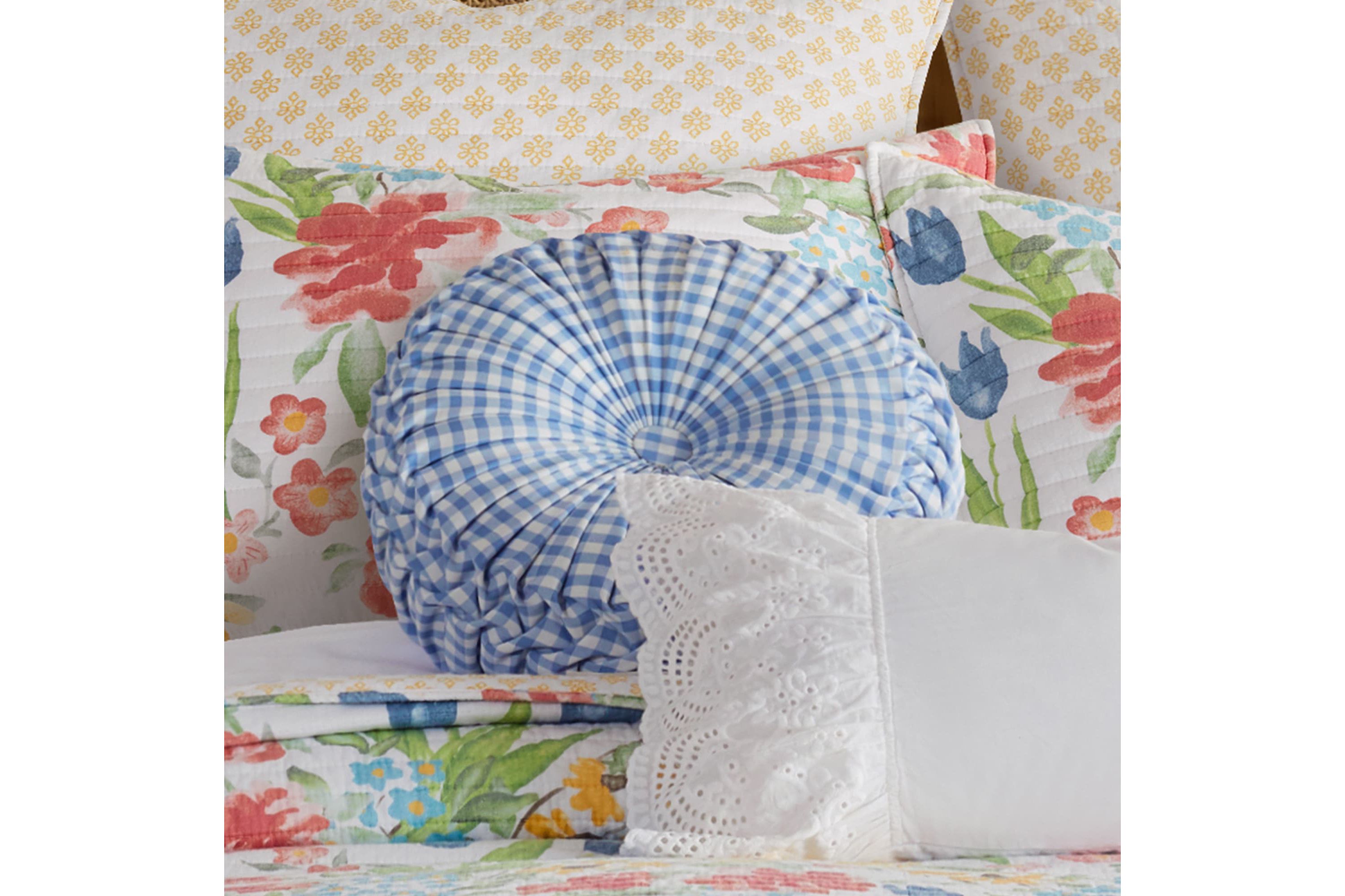 Radella Gingham Round Pillow