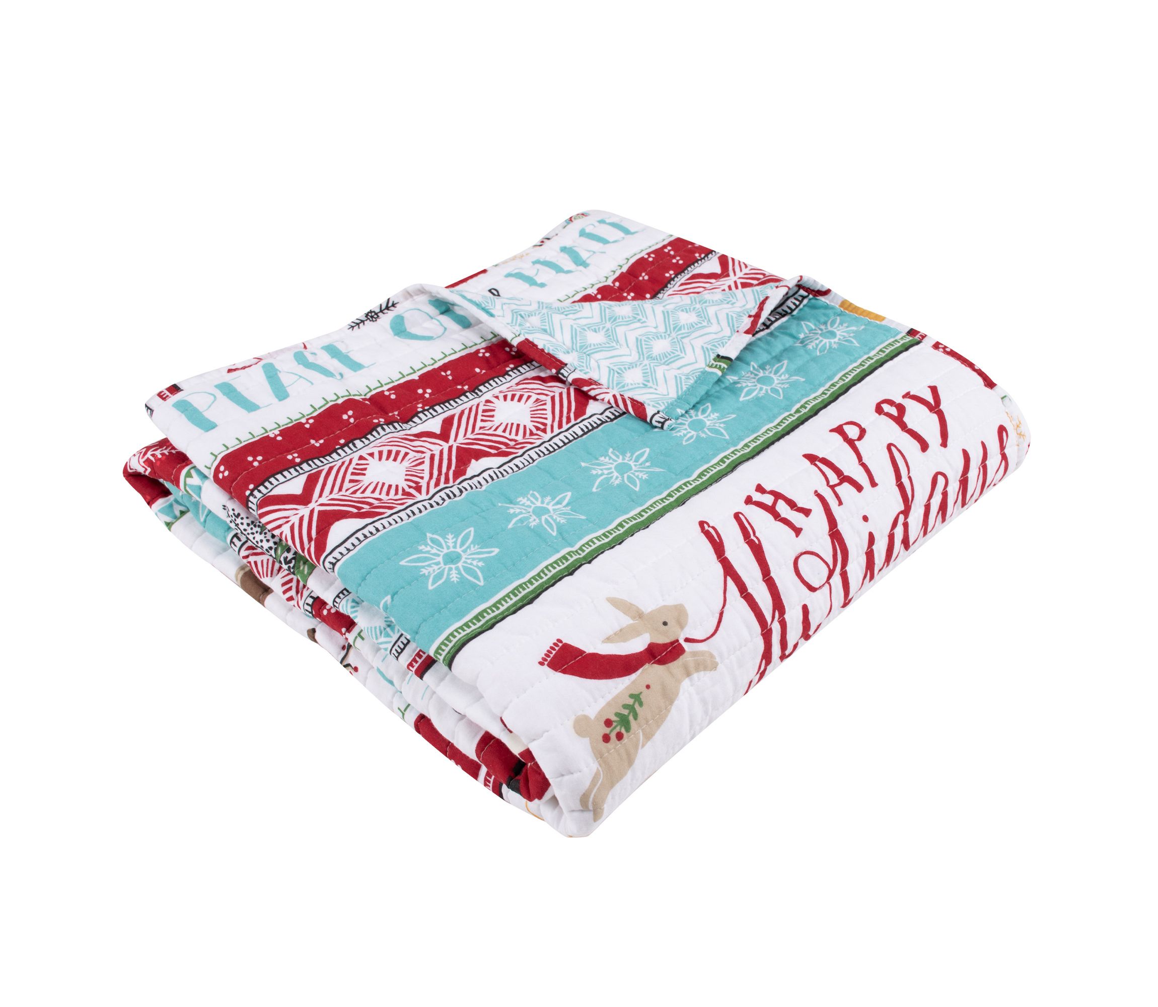 Ho Ho Holidays Quilted Throw