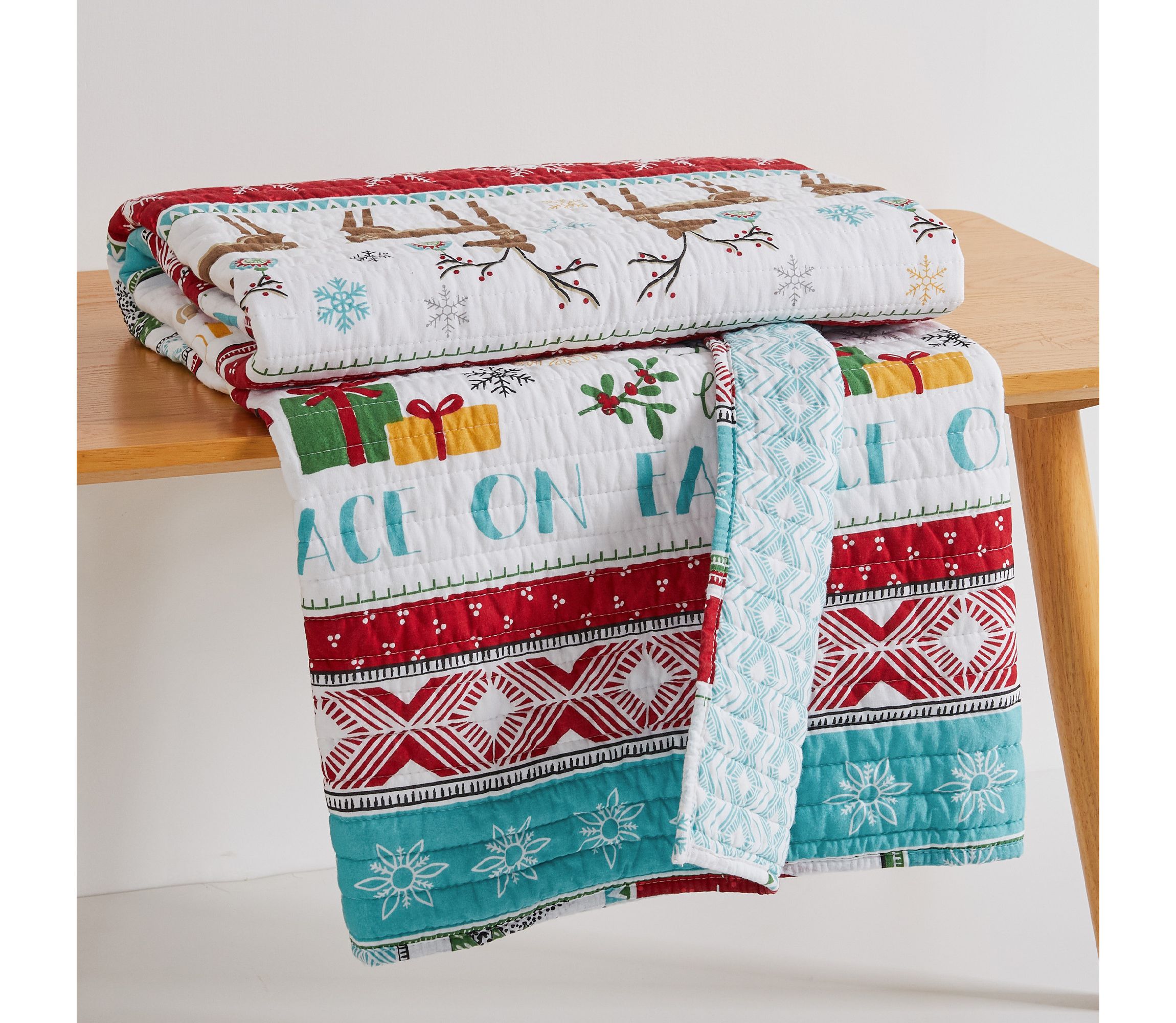 Ho Ho Holidays Quilted Throw