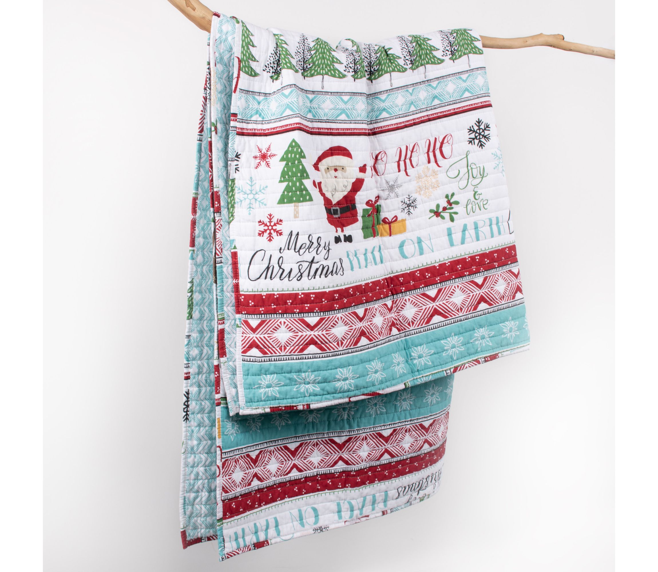 Ho Ho Holidays Quilted Throw