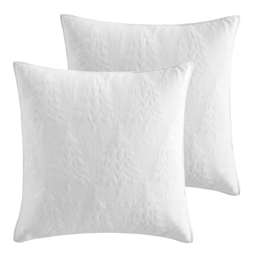 O Christmas Tree White Euro Sham Set of 2
