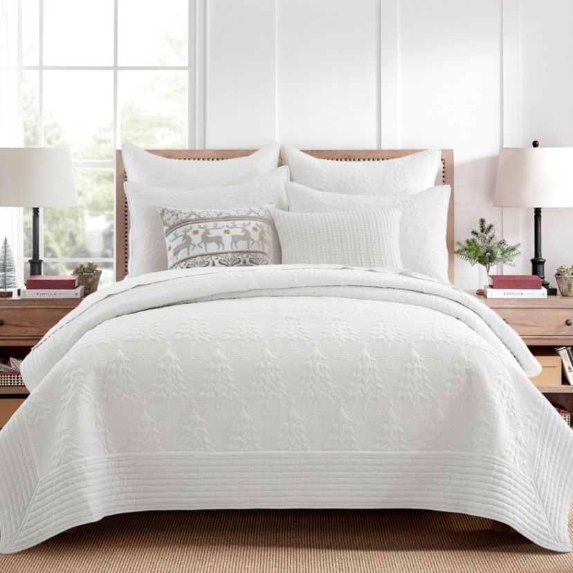 O Christmas Tree White Euro Sham Set of 2