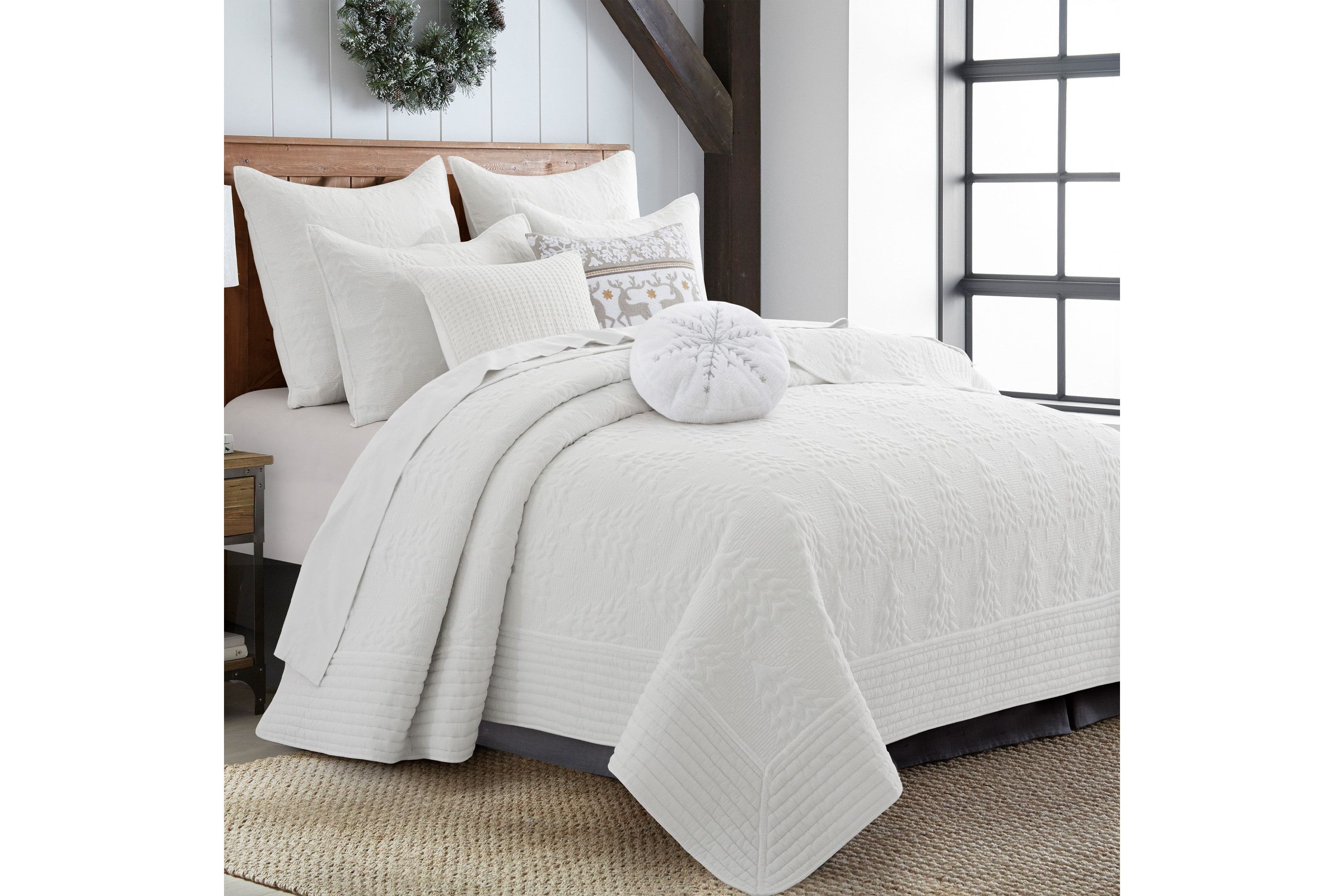 O Christmas Tree White Euro Sham Set of 2