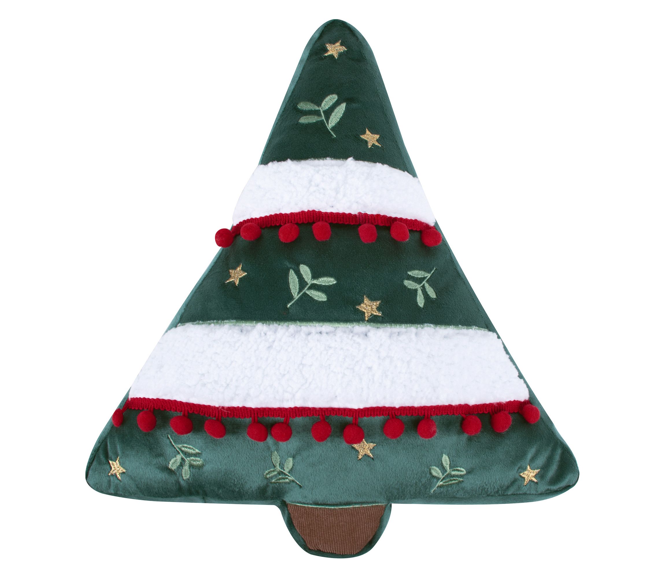 O Christmas Tree Shaped Christmas Tree Pillow