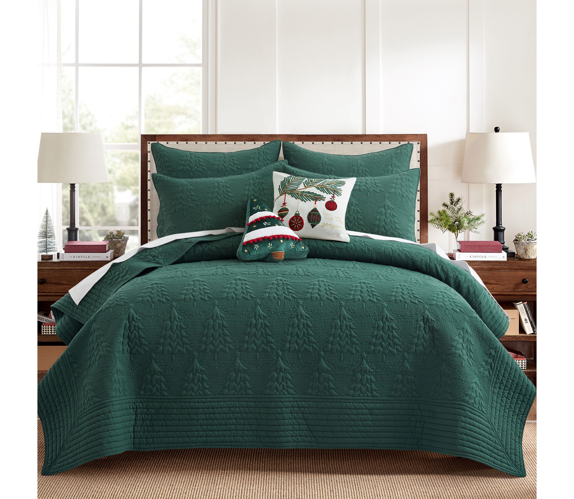 O Christmas Tree Shaped Christmas Tree Pillow