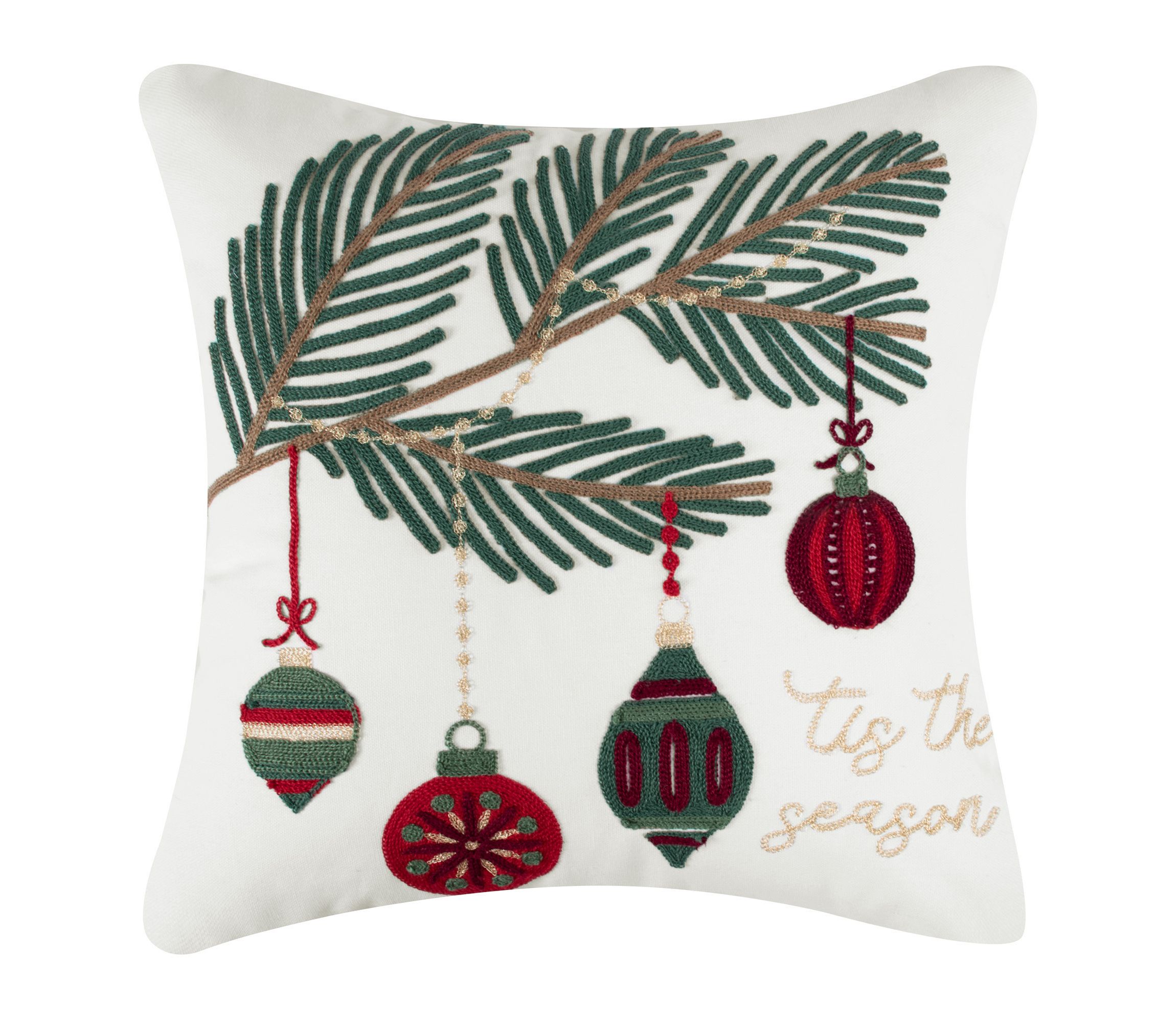 O Christmas Tree Tis the Seasson EmbroidePillow 18x18