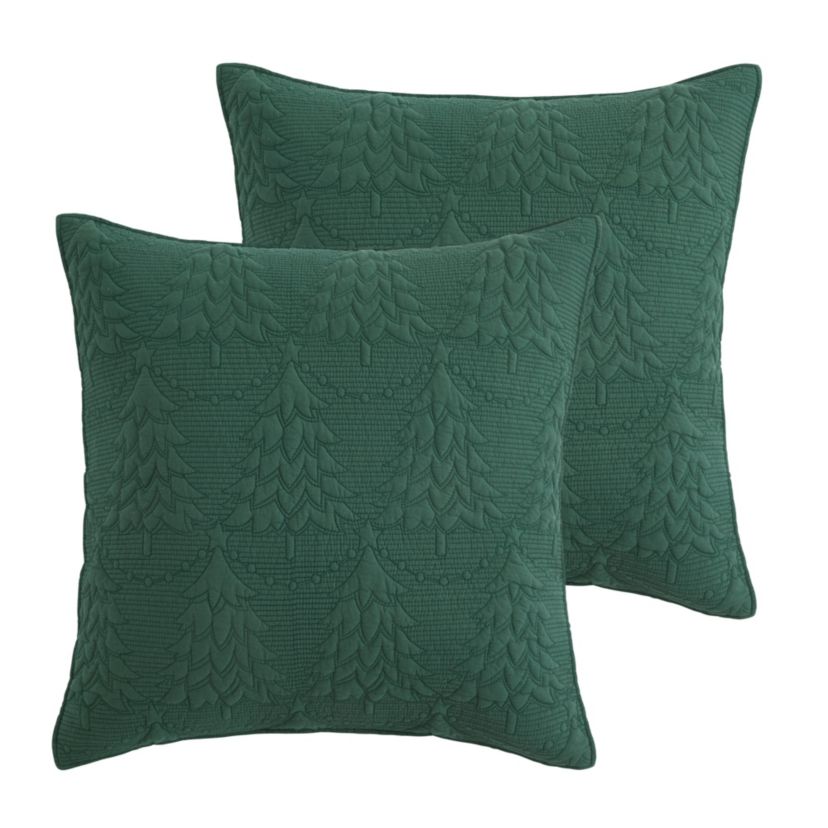 O Christmas Tree Green  Euro Sham Set of 2
