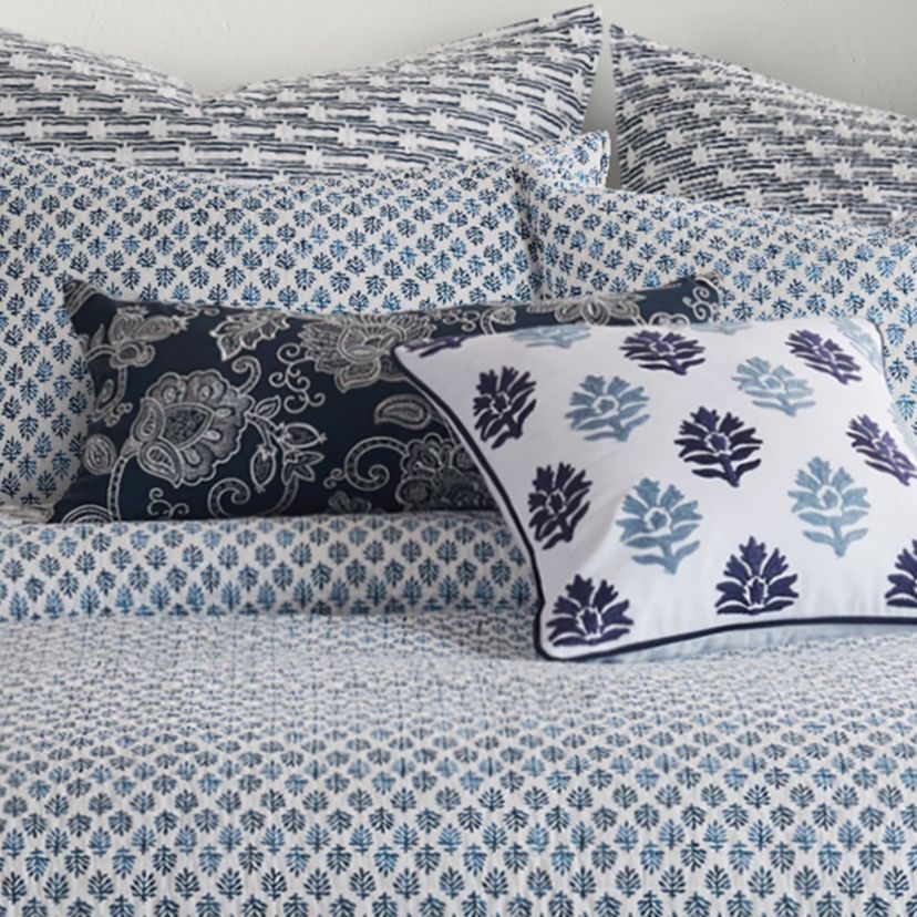 Aditya Navy Pillow 12x24