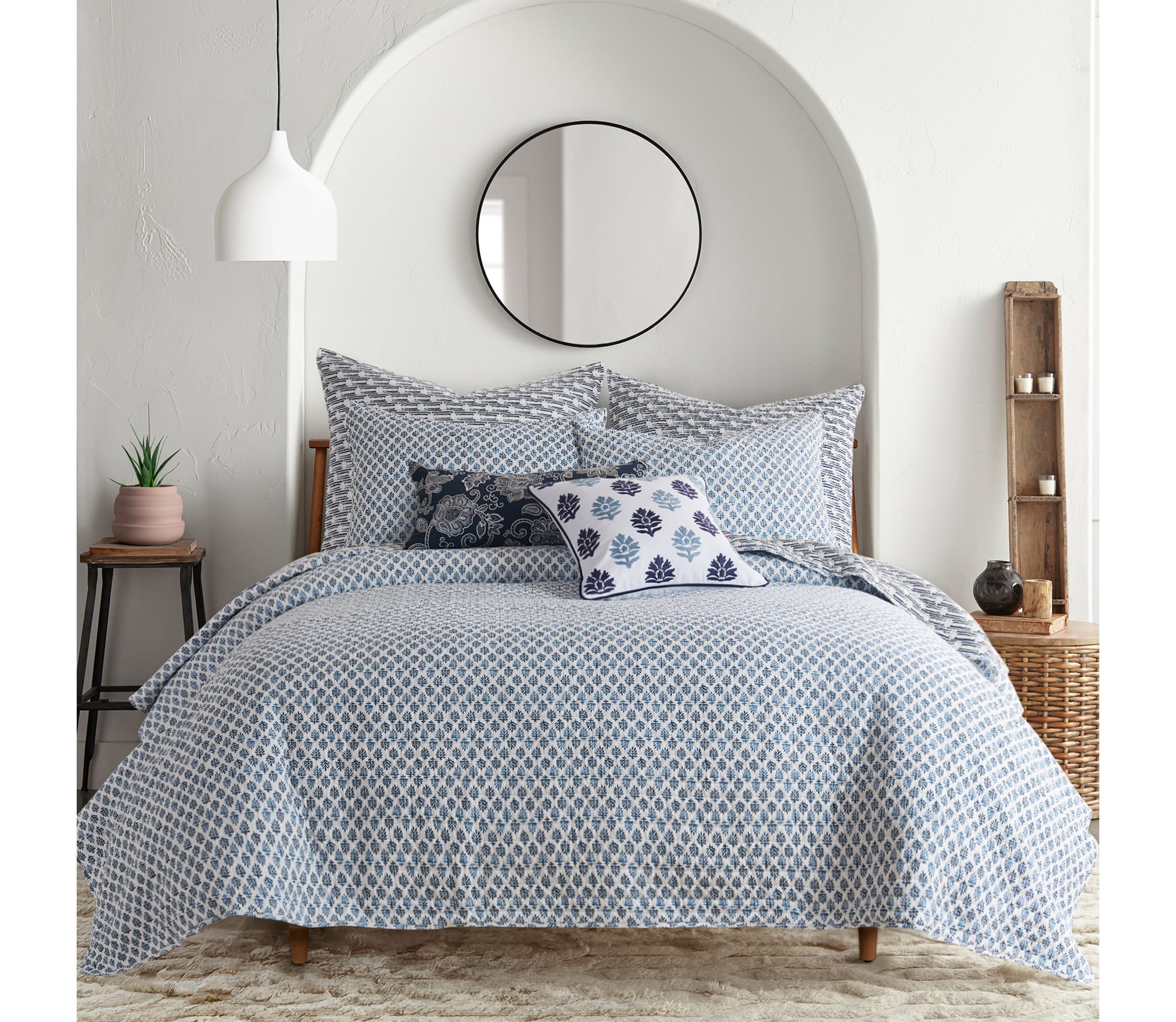 Aditya Navy Pillow 12x24