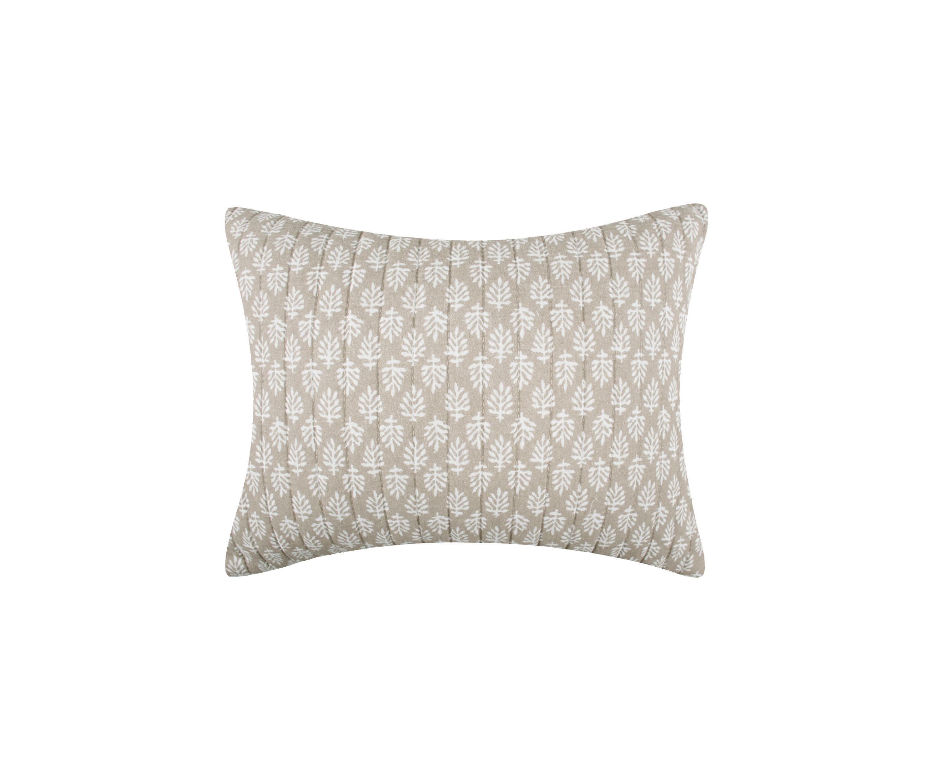 Aditya Taupe Grey Quilted Pillow