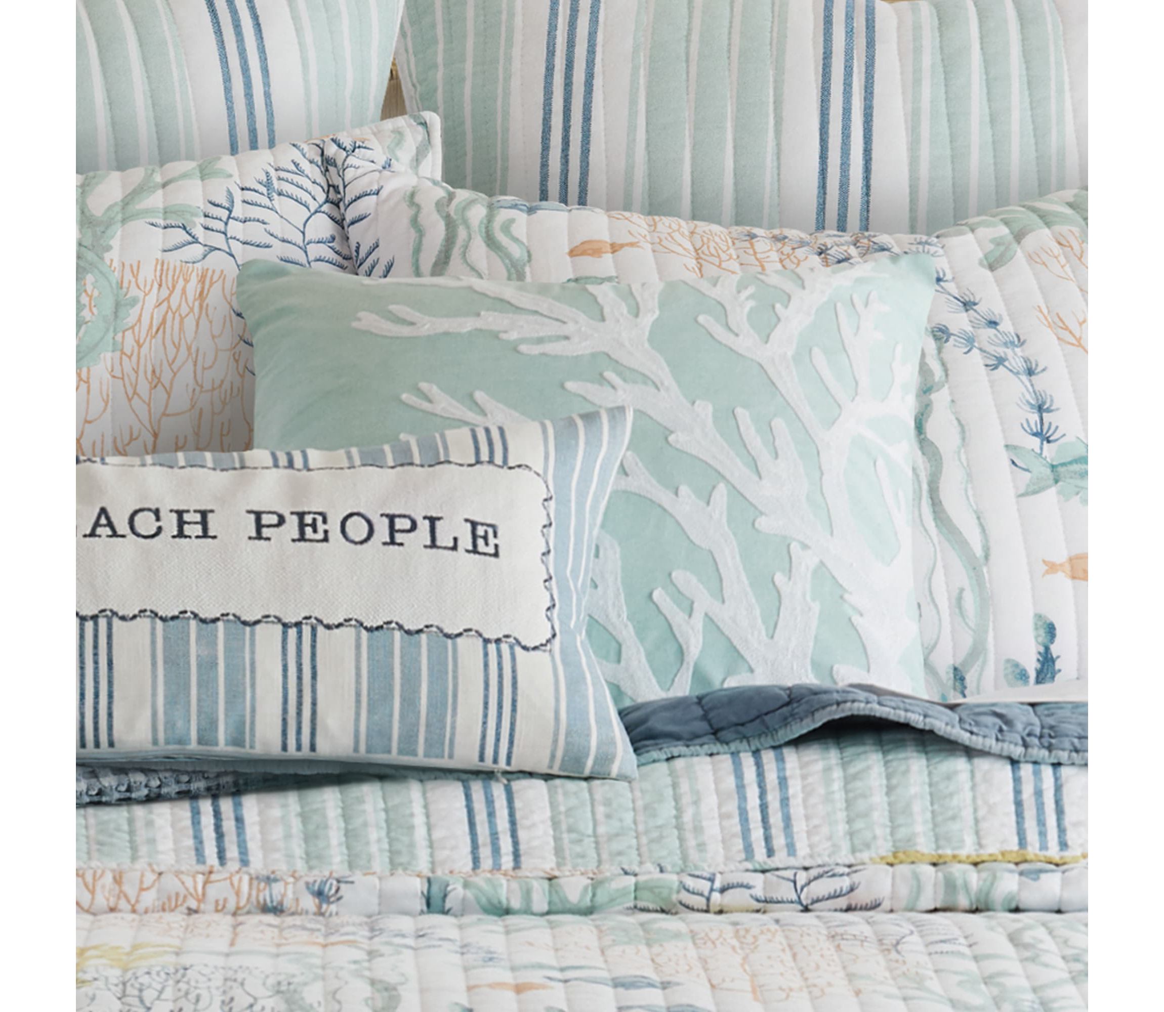 Ocean Meadow Coral Pillow