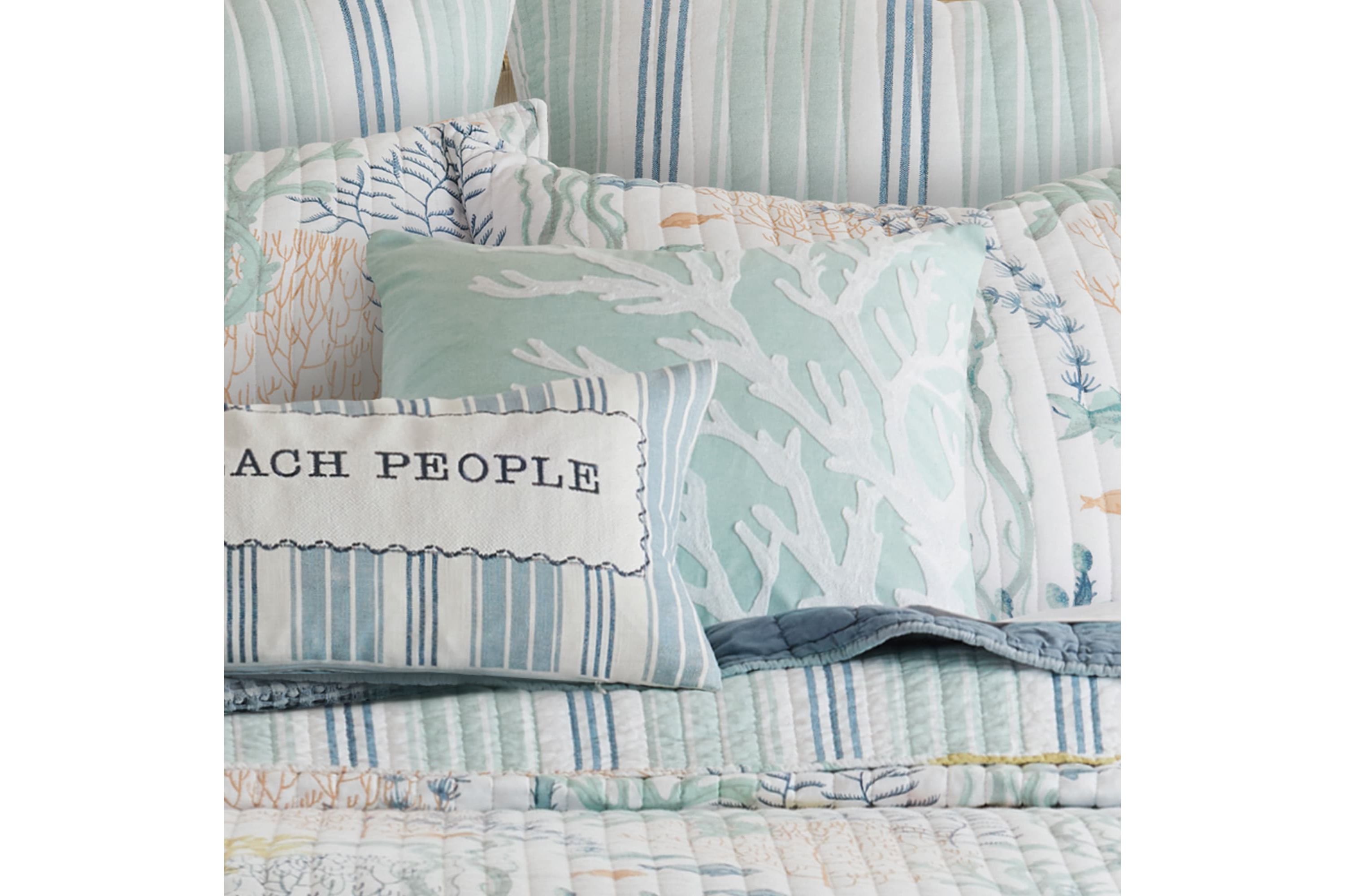 Ocean Meadow Coral Pillow