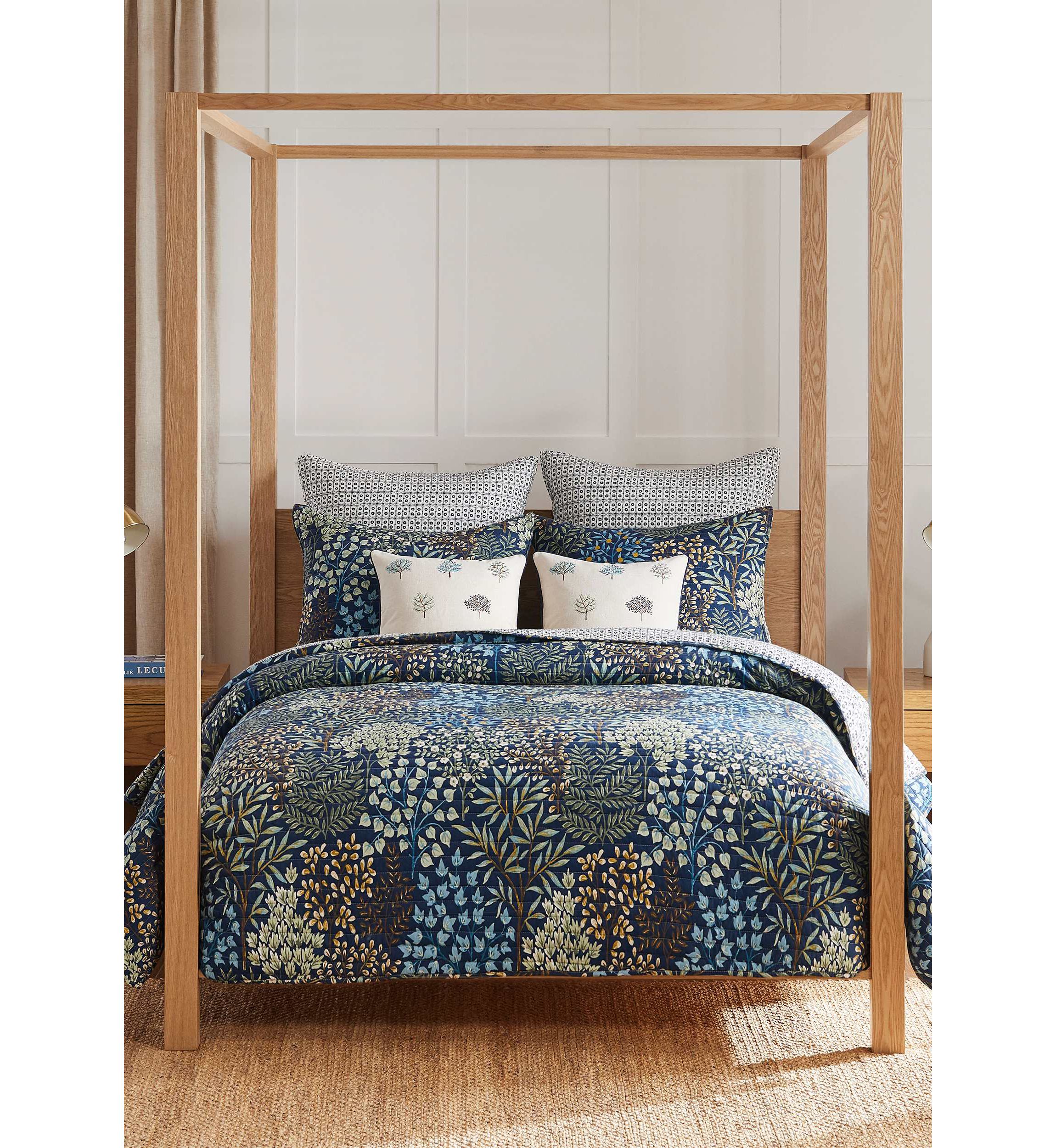 English Forest Navy Euro Sham Set of 2