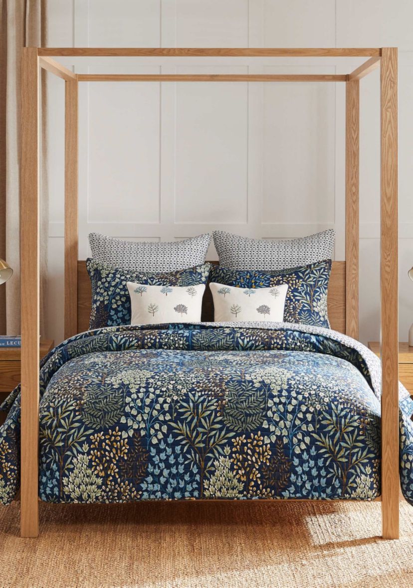 English Forest Navy Euro Sham Set of 2