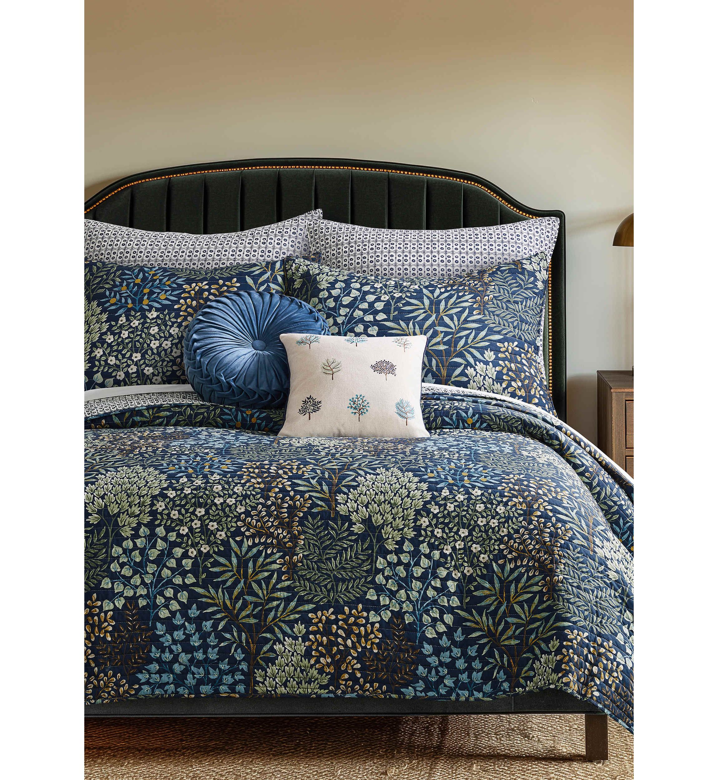 English Forest Navy Euro Sham Set of 2