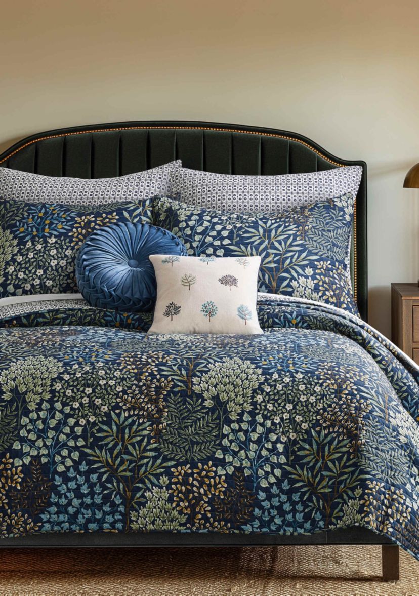 English Forest Navy Euro Sham Set of 2