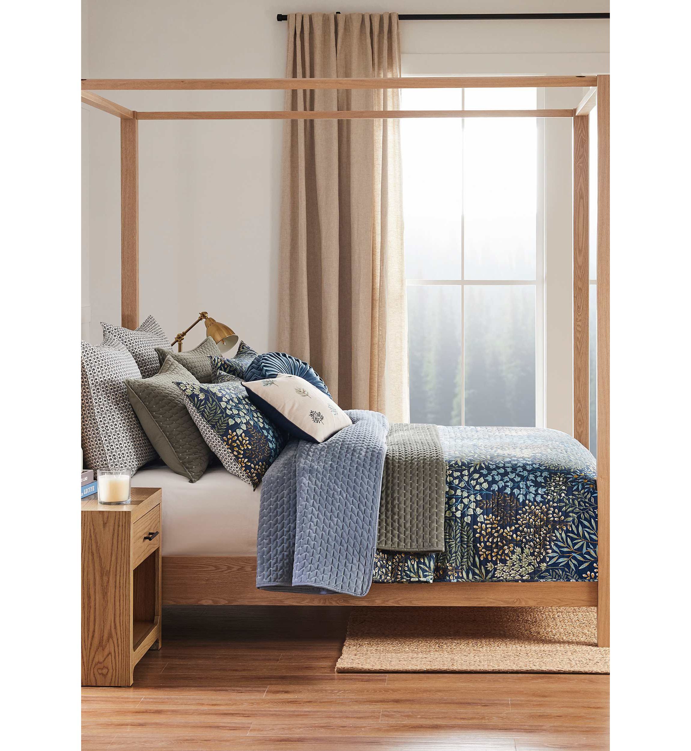 English Forest Navy Euro Sham Set of 2