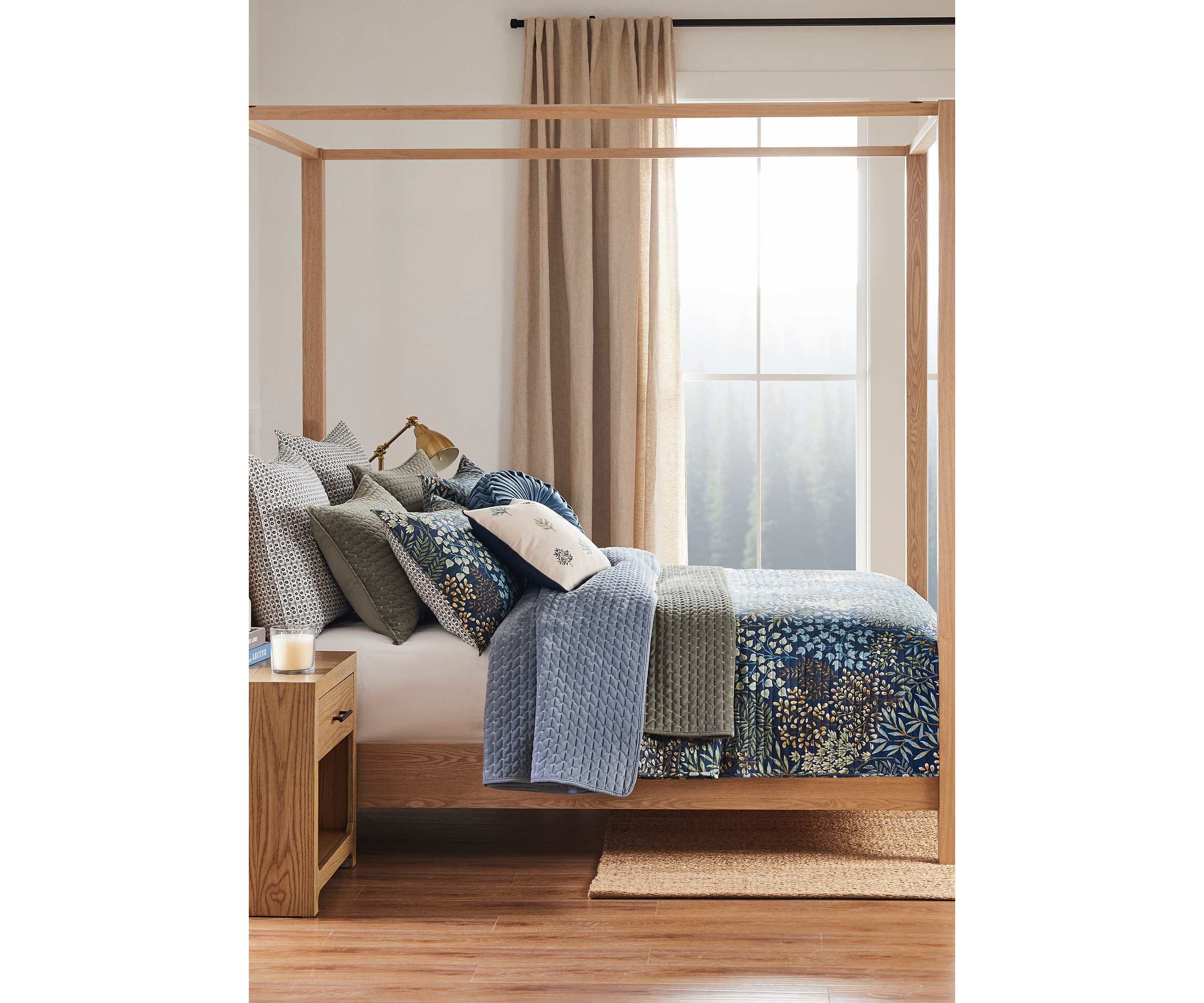 English Forest Navy Euro Sham Set of 2