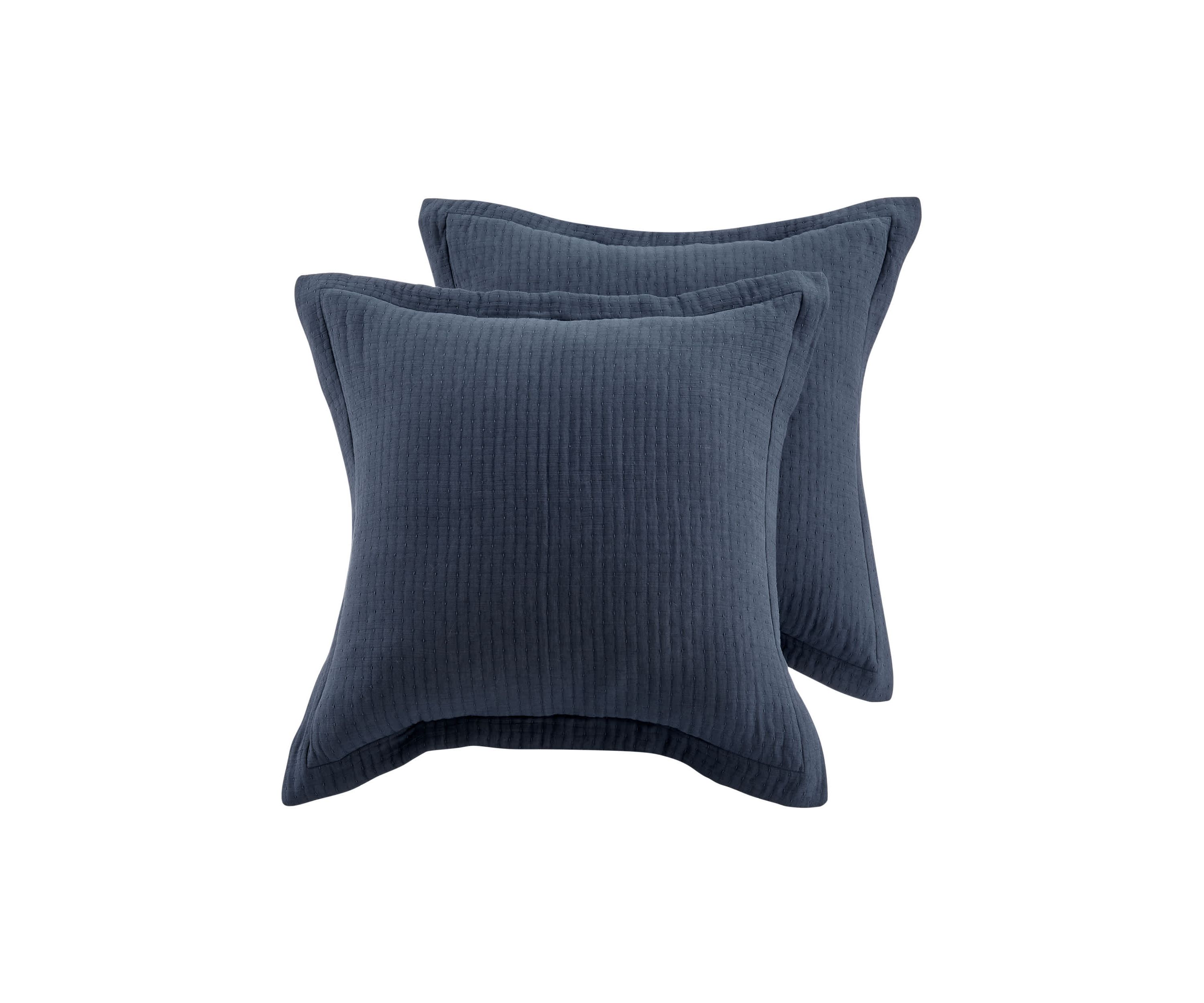 Reede Muslin Navy  Euro Sham set of 2
