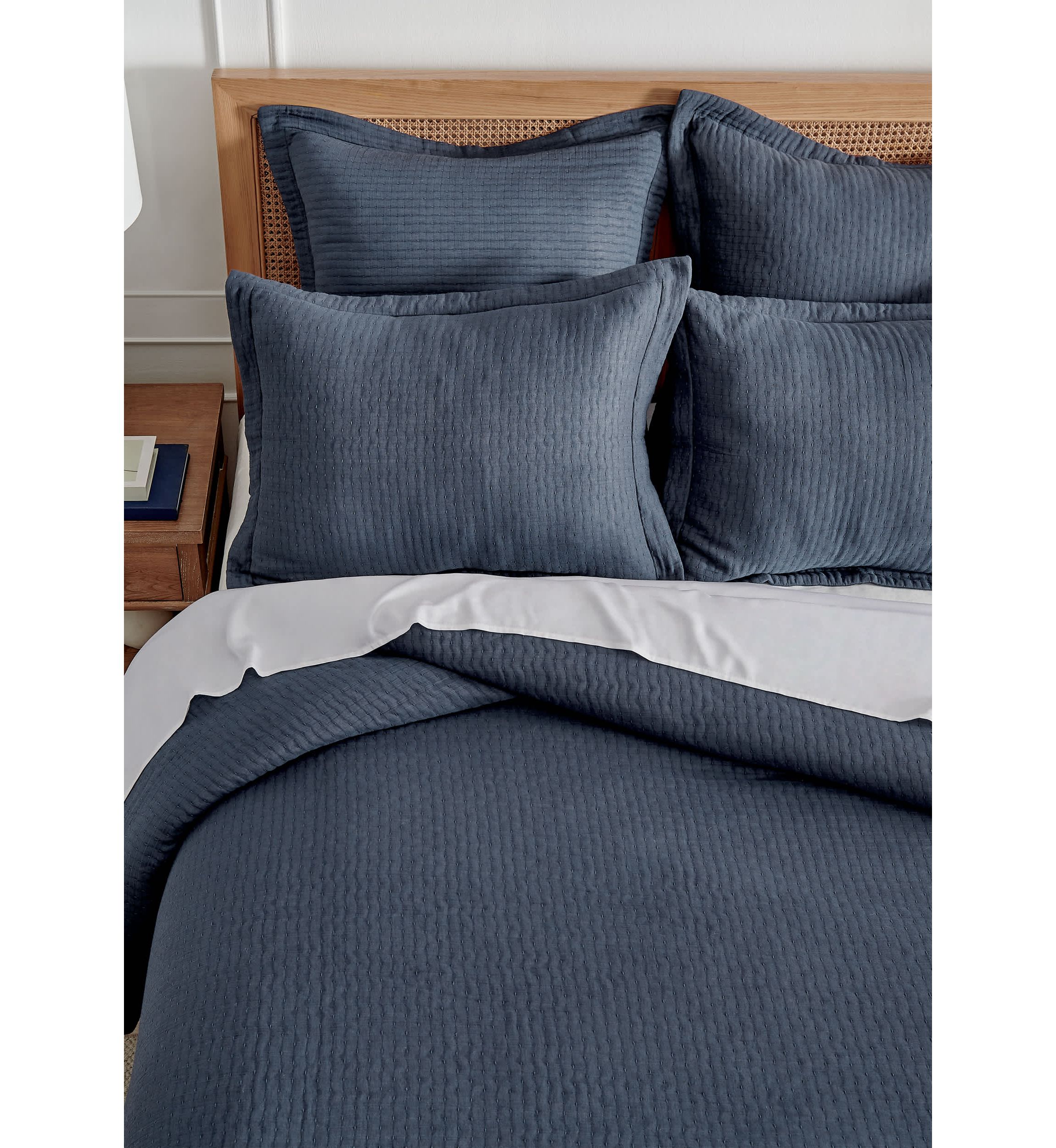 Reede Muslin Navy  Euro Sham set of 2