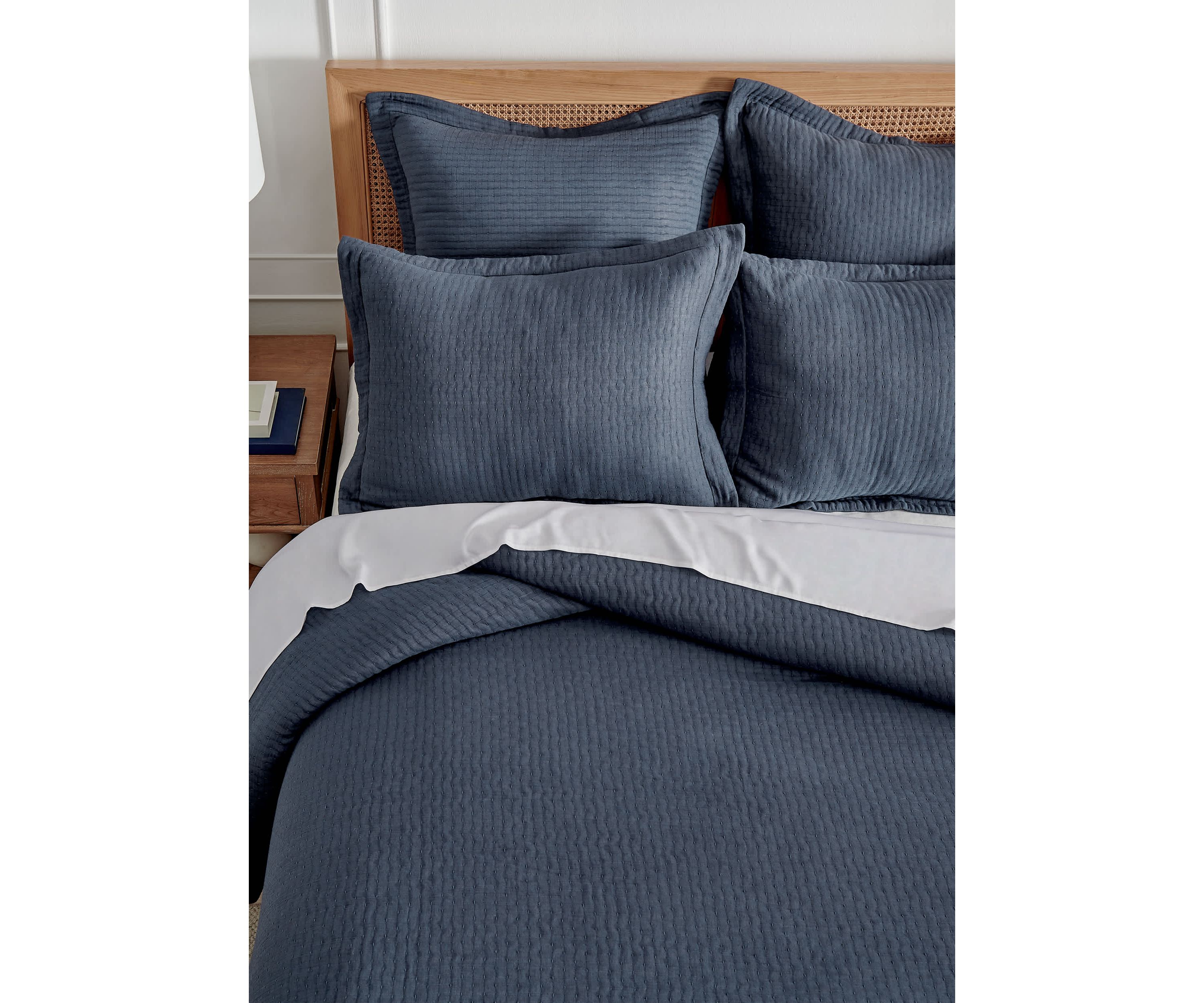Reede Muslin Navy  Euro Sham set of 2