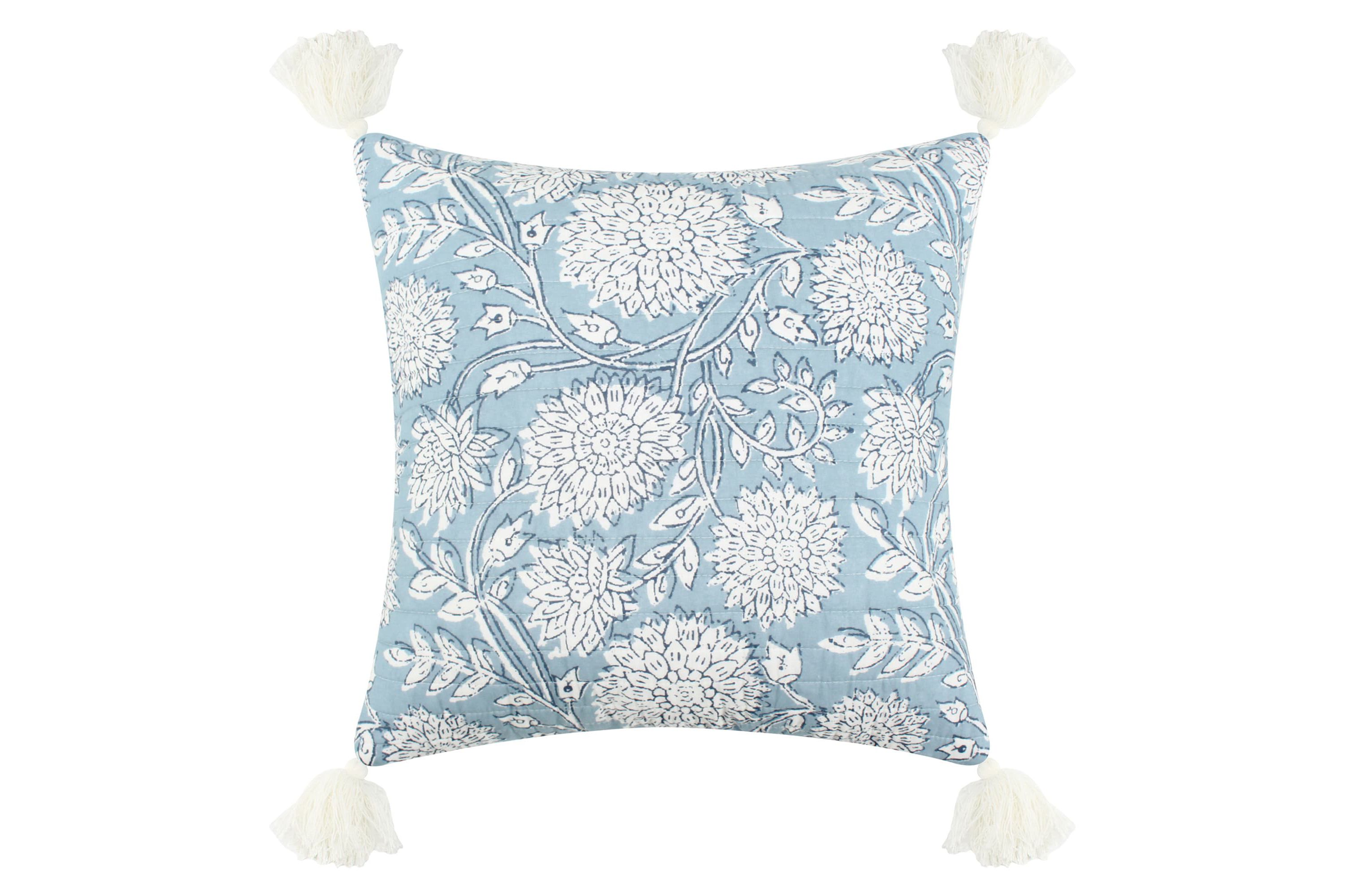 Adare Blue Tassel Pillow