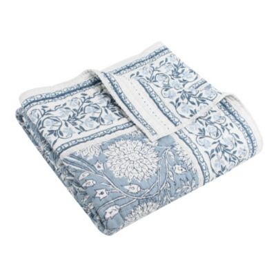 Adare Blue  Quilted Throw