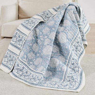 Adare Blue  Quilted Throw