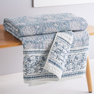 Adare Blue  Quilted Throw