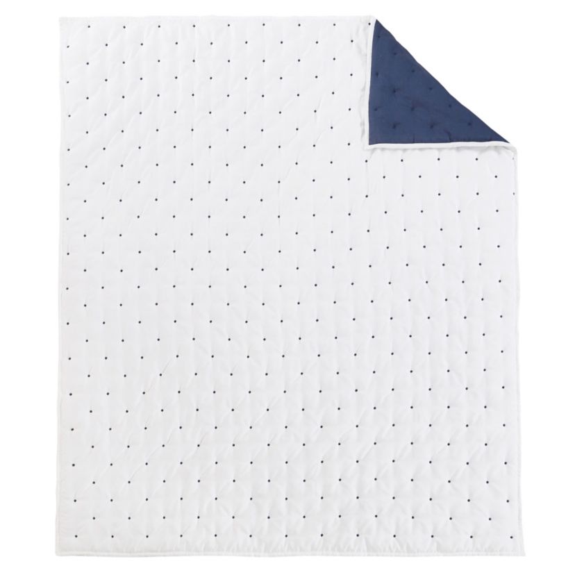 Embroidered Swiss Dot Quilted Throw