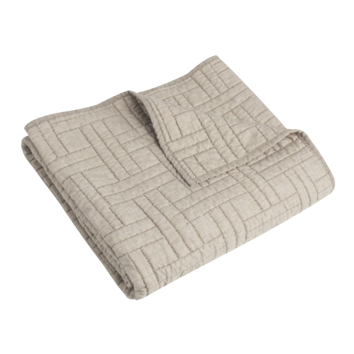 Melange Stitch Quilted Throw