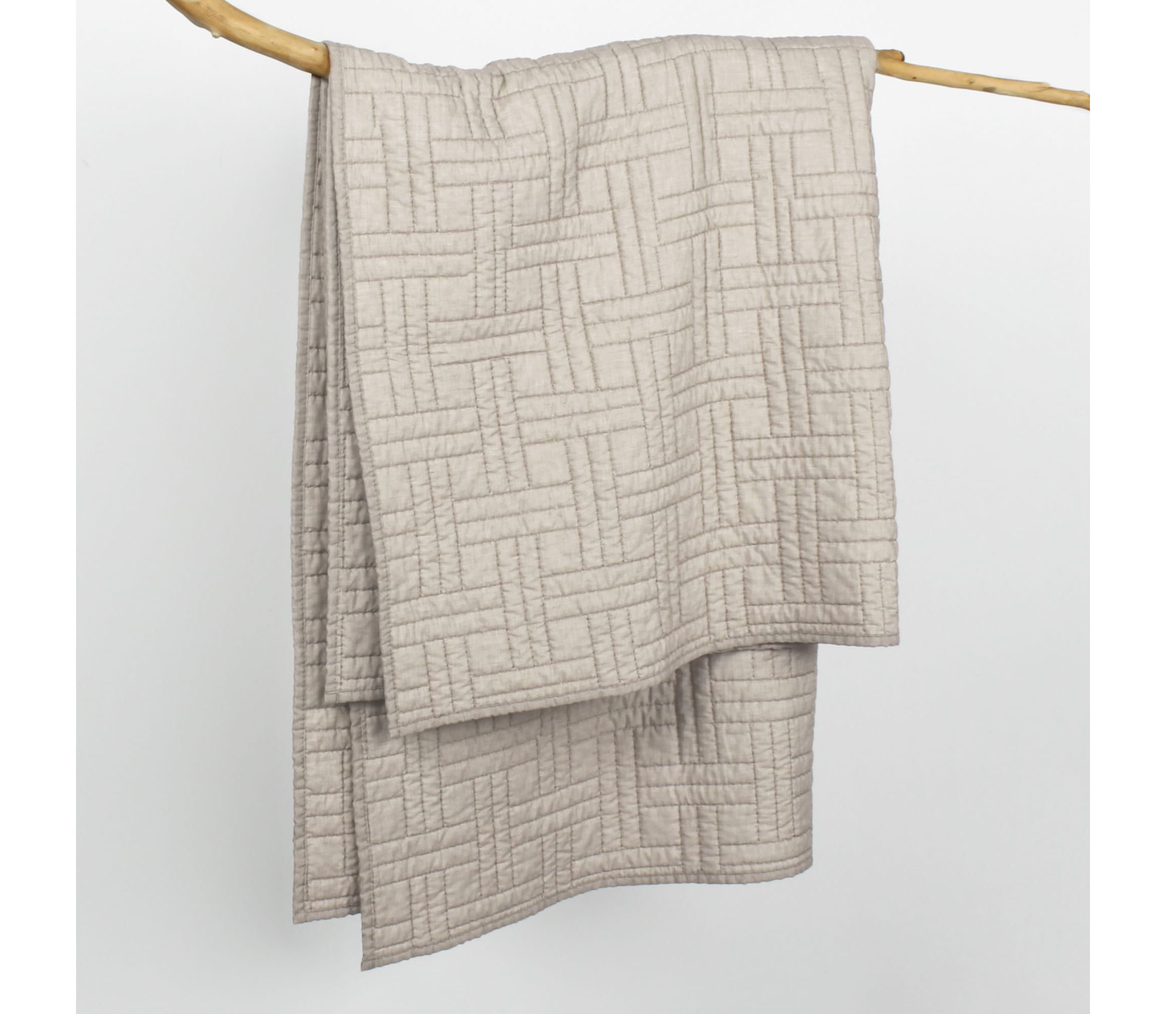 Melange Stitch Quilted Throw
