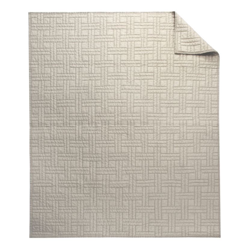 Melange Stitch Quilted Throw