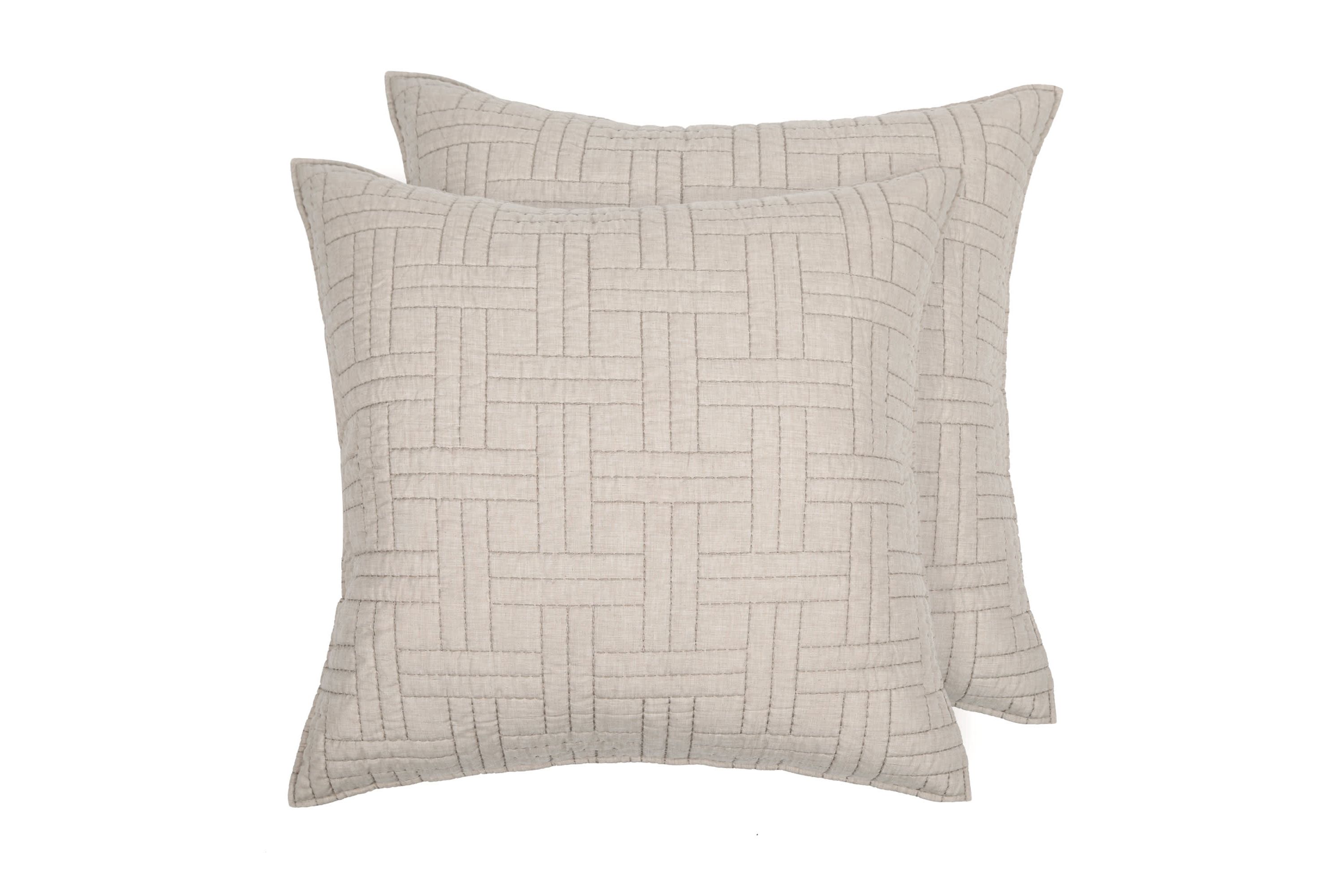 Melange Stitch Euro Sham Set of 2
