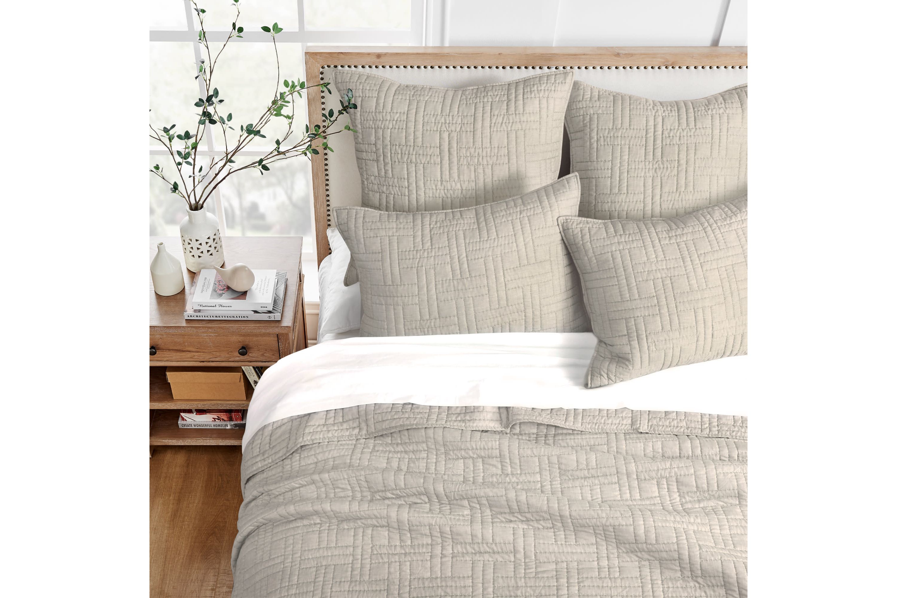 Melange Stitch Euro Sham Set of 2