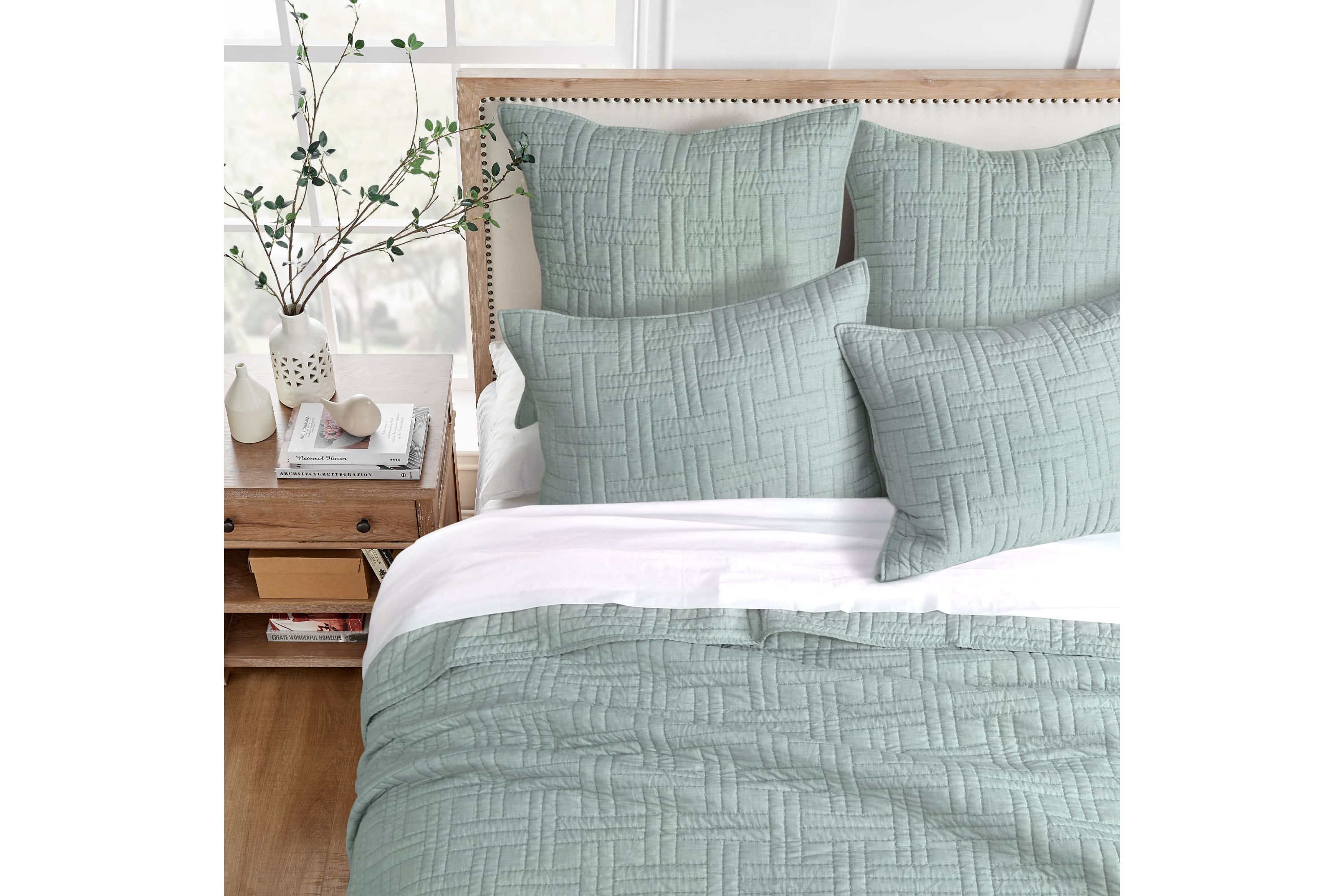 Melange Stitch Euro Sham Set of 2