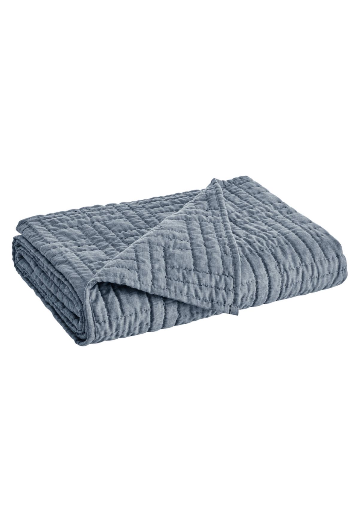 Melange Stitch Chambray Quilted Throw