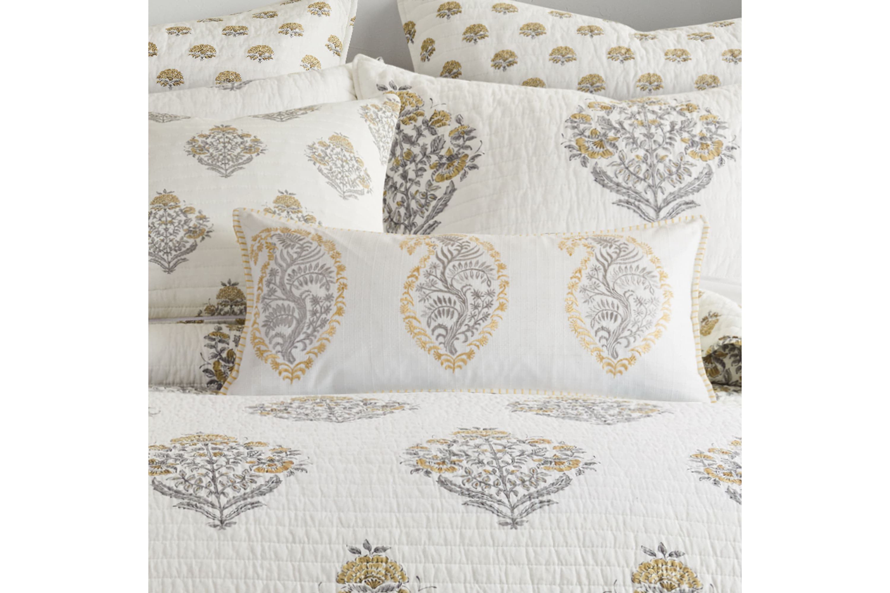 Kamira Embroidered Paisley Pillow