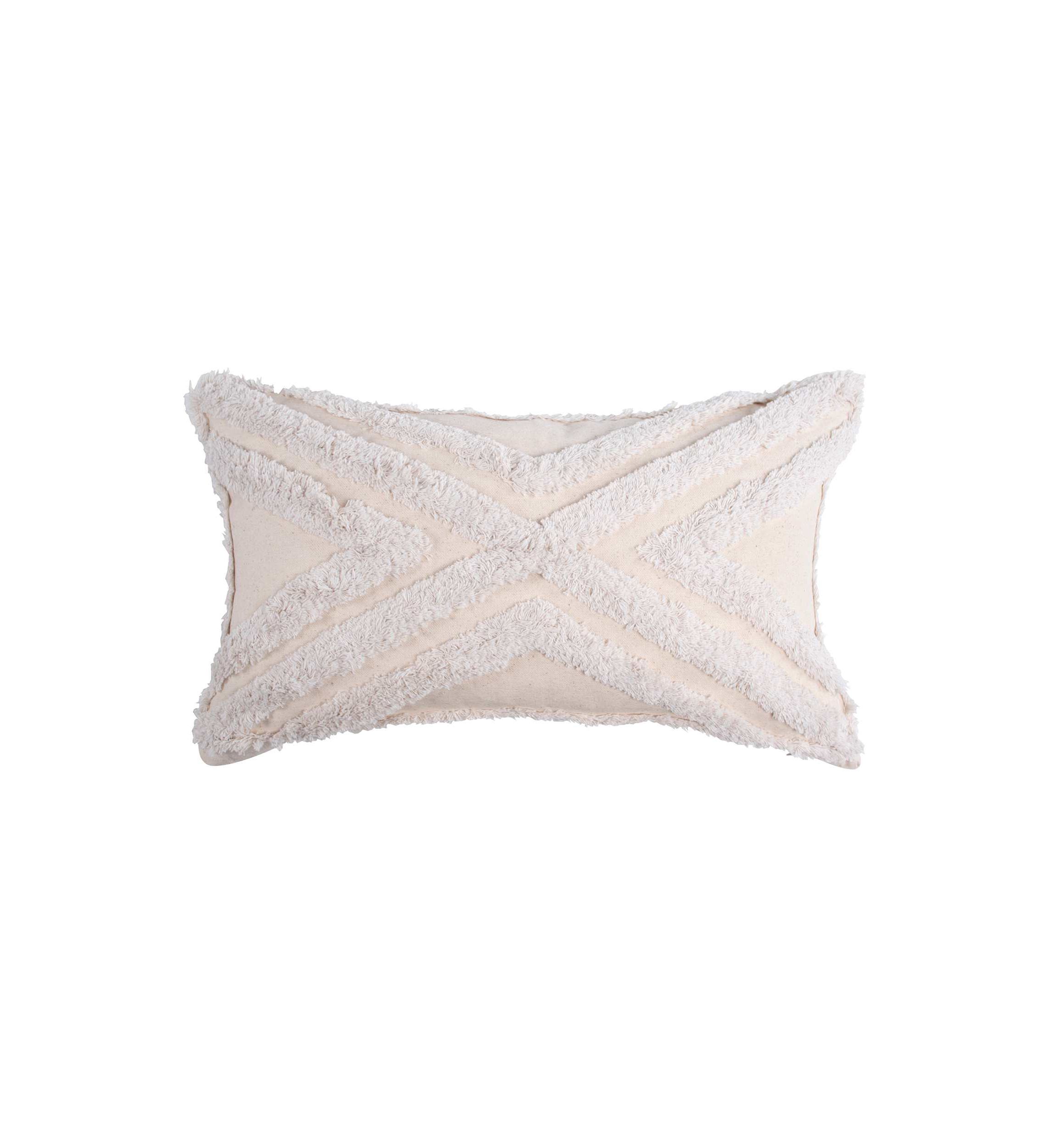Mona White Pillow 12x20