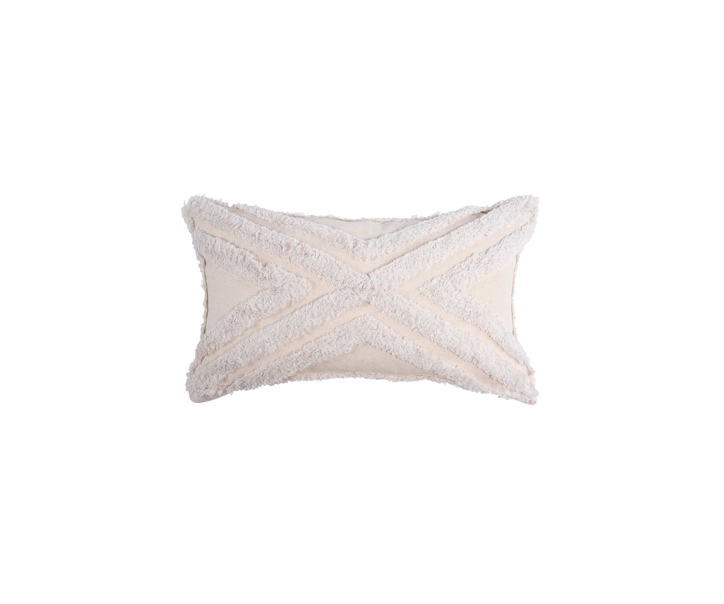 Mona White Pillow 12x20