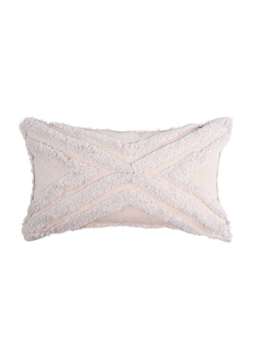 Mona White Pillow 12x20