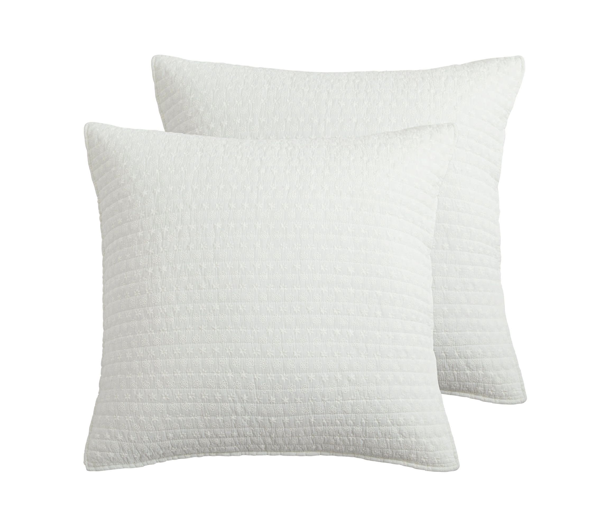 Eyelet Euro Sham Set of 2