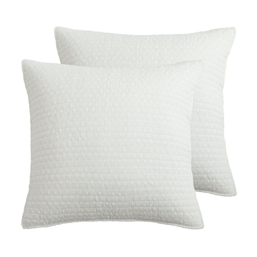 Eyelet Euro Sham Set of 2
