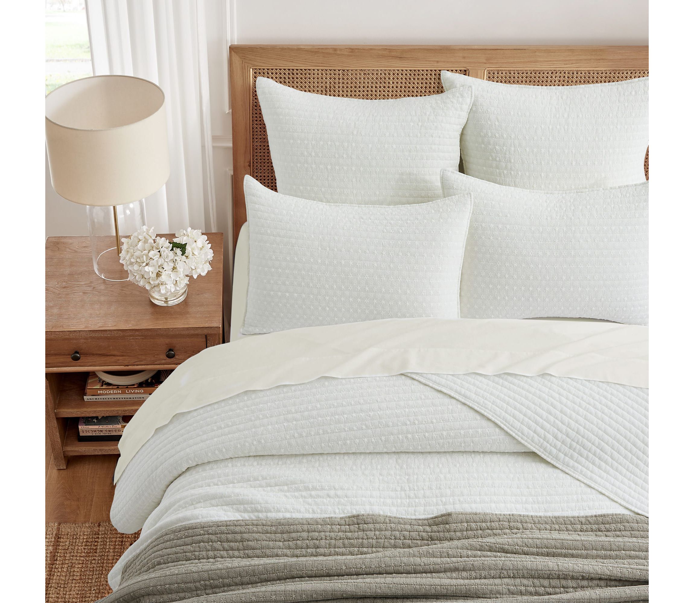 Eyelet Euro Sham Set of 2