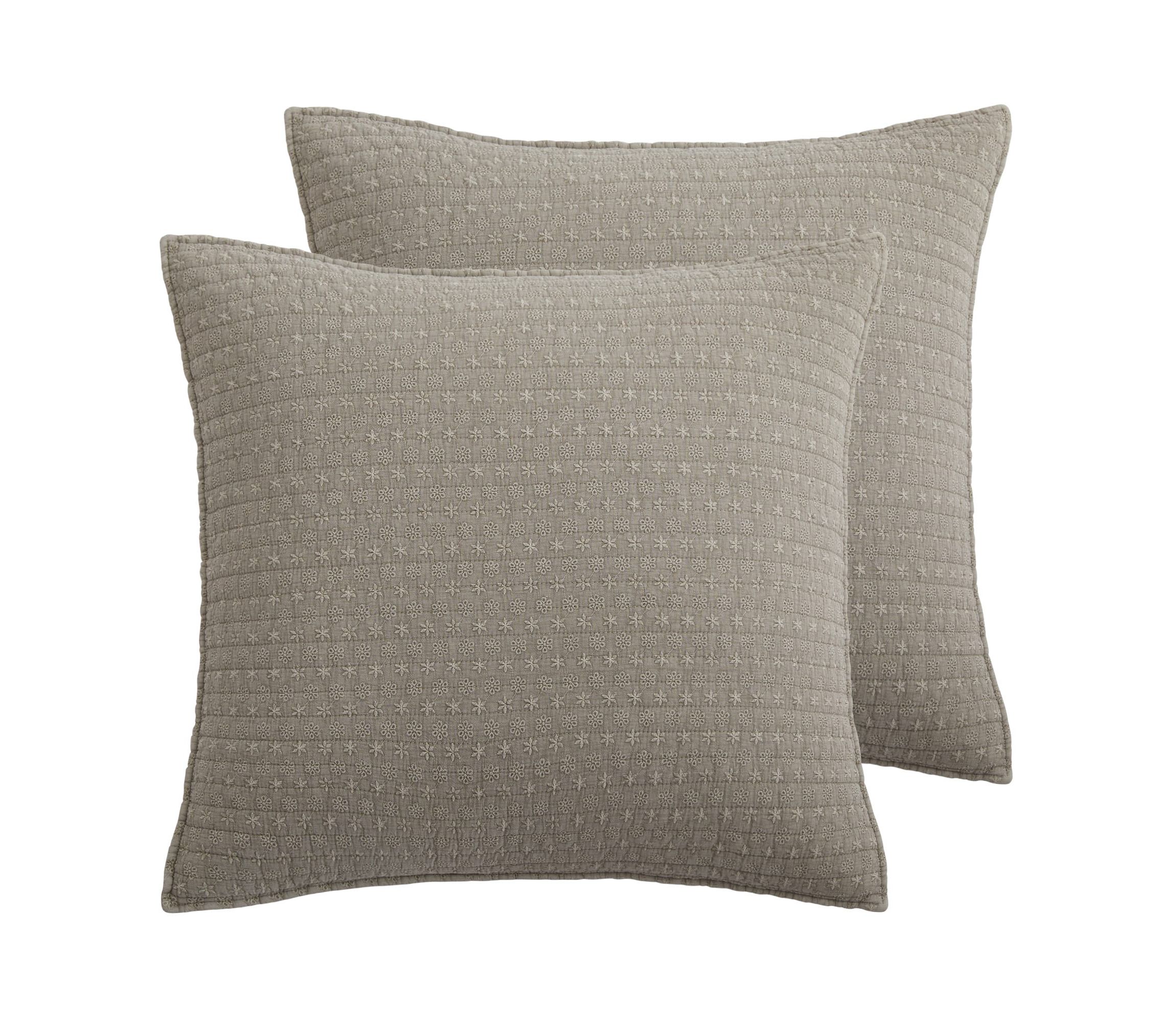 Eyelet Euro Sham Set of 2