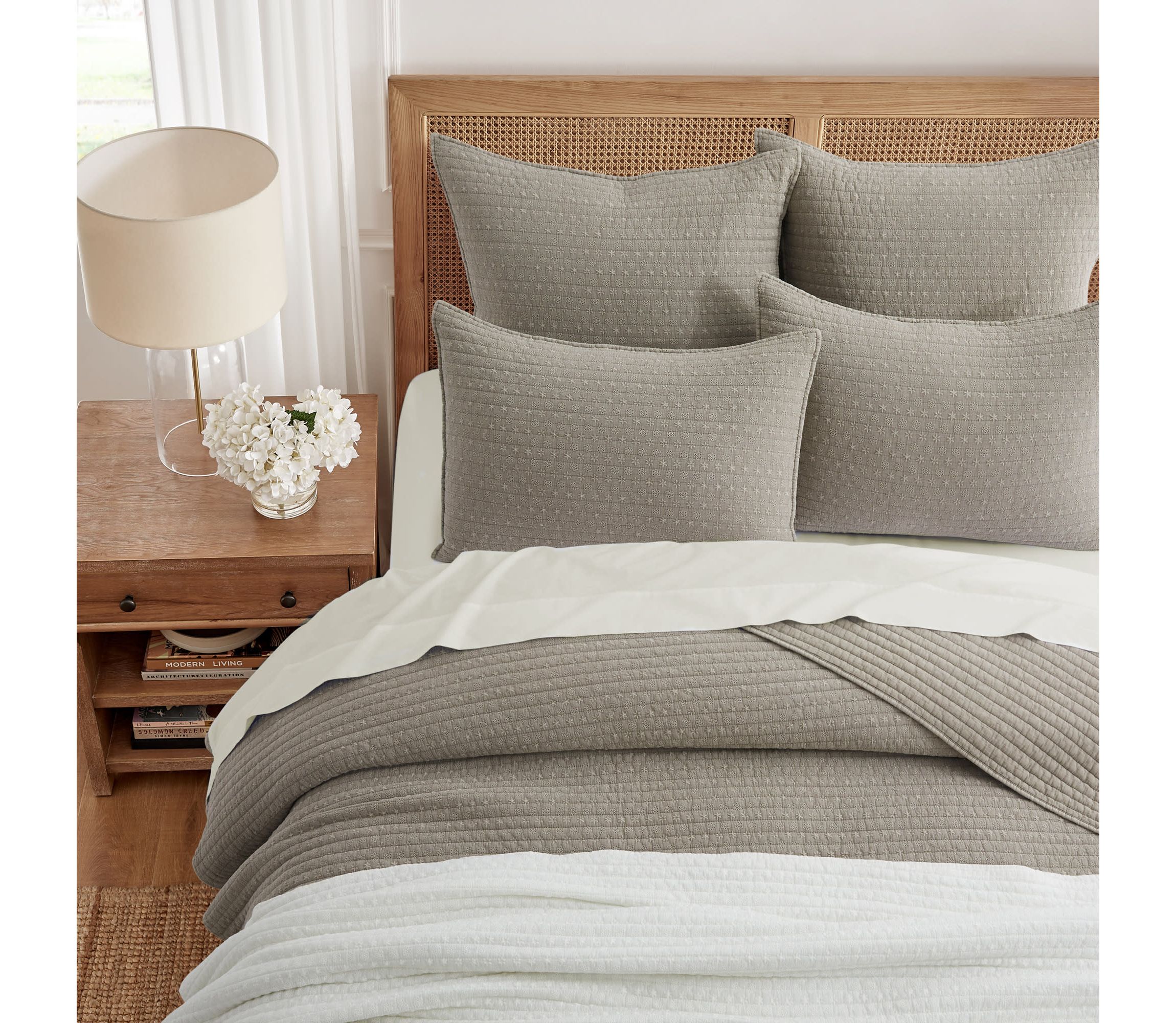 Eyelet Euro Sham Set of 2