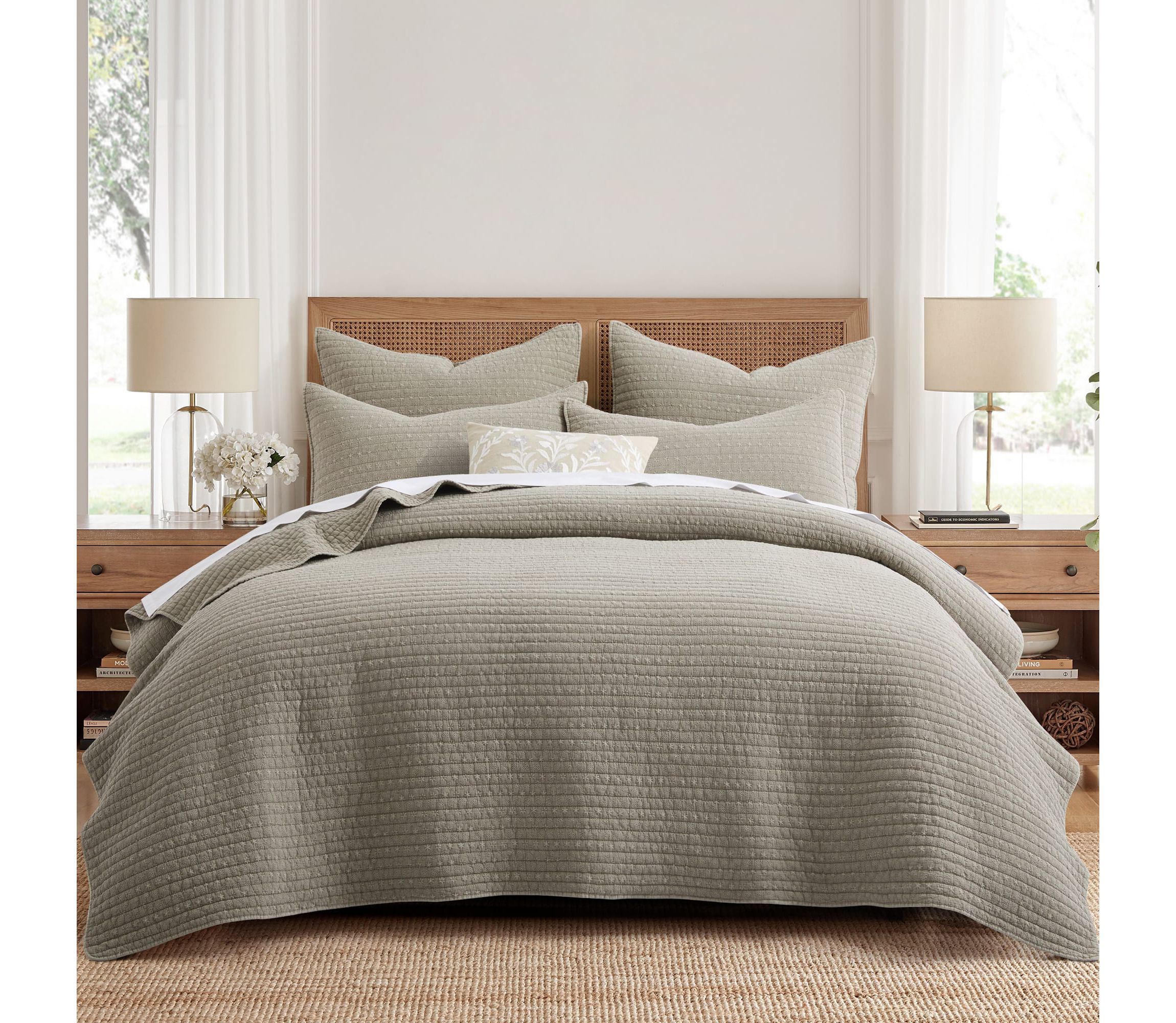 Eyelet Euro Sham Set of 2
