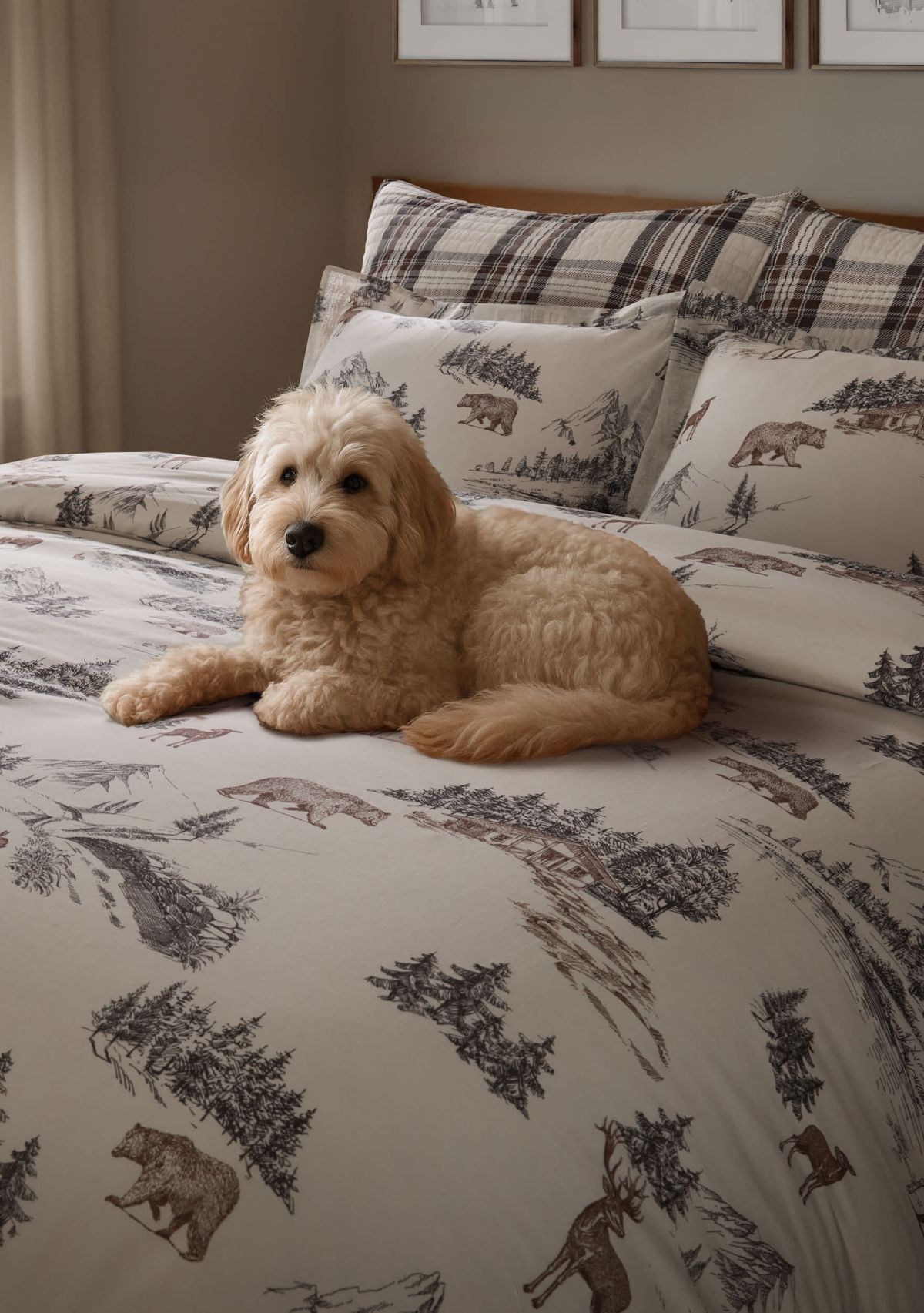 Lodge Toile Duvet Cover Set
